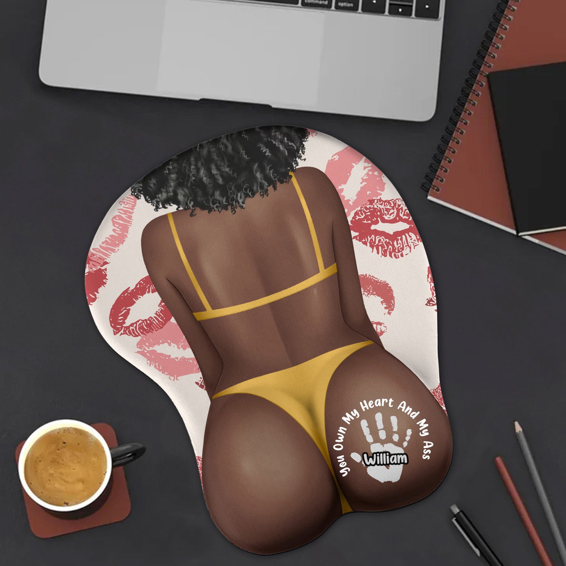 My Husband / Boyfriend Owns My Heart And My A$$ - Personalized Mouse Pad