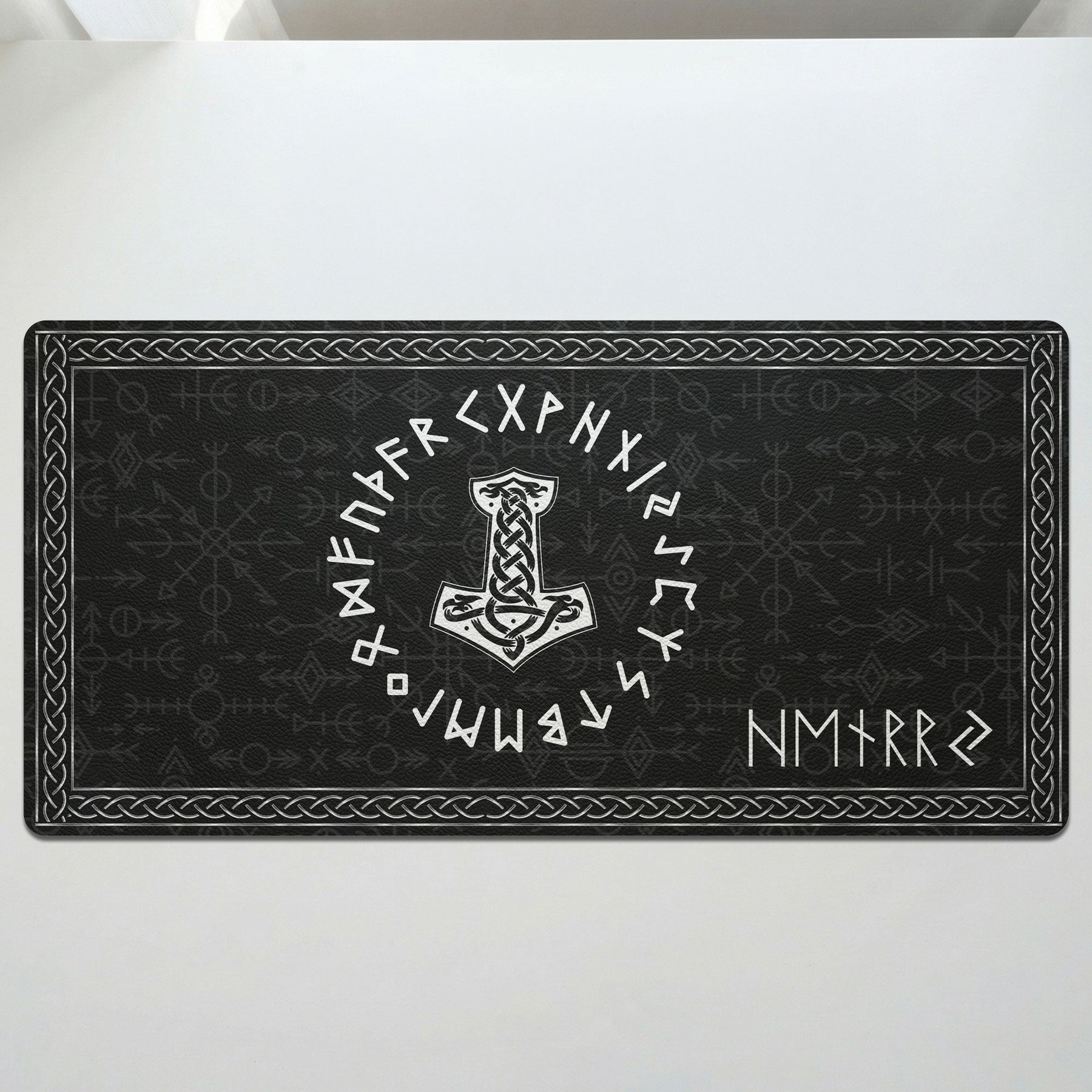 Name In Viking Runes, Ethnic Norse, Norse Mythology - Personalized Desk Mat