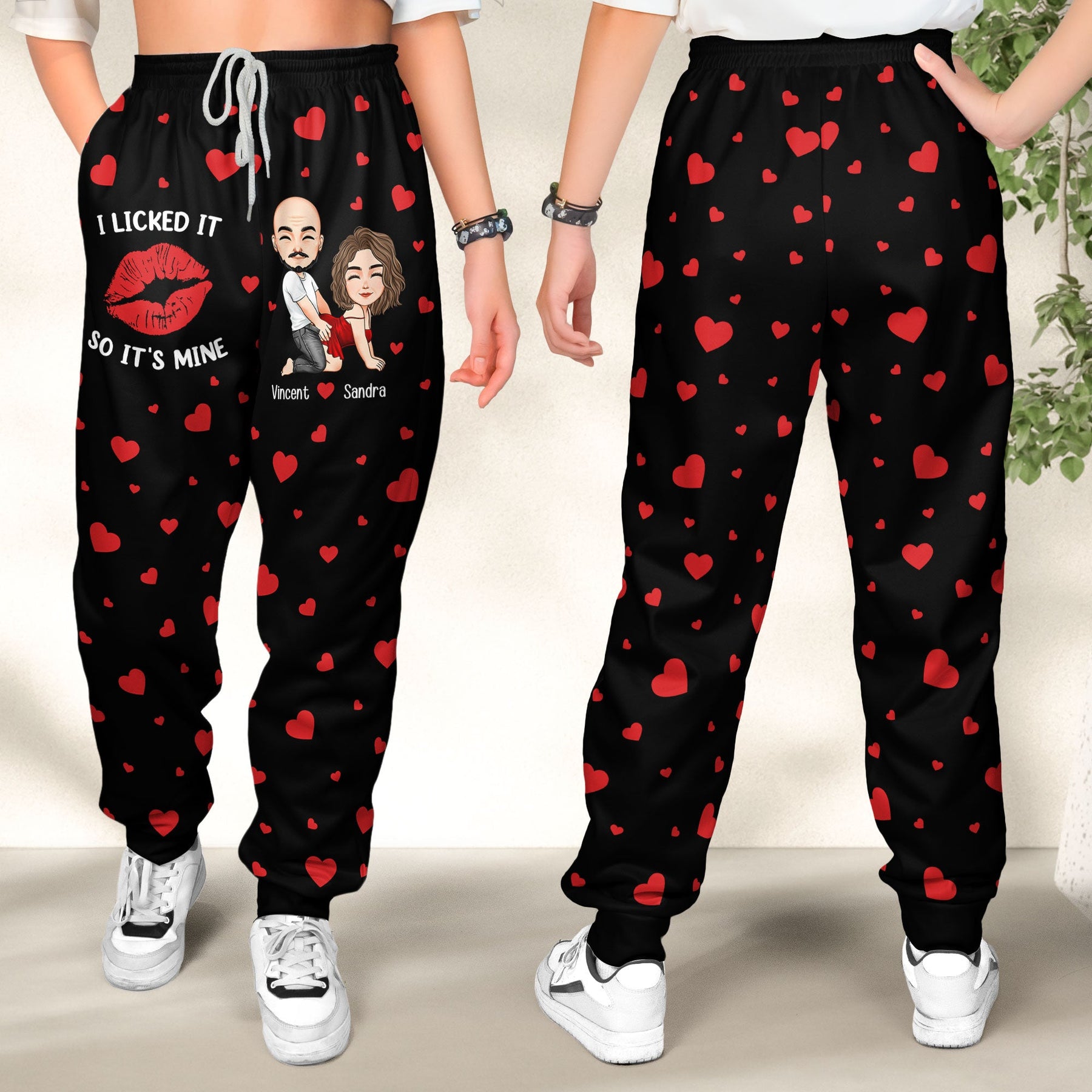 Naughty Couple I Licked It So It's Mine Gift For Her For Him - Personalized Sweatpants