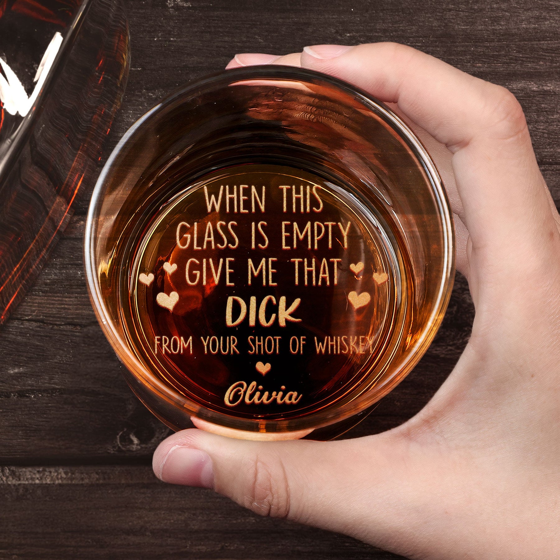 Naughty Gifts For Husband, Boyfriend - Personalized Whiskey Glass
