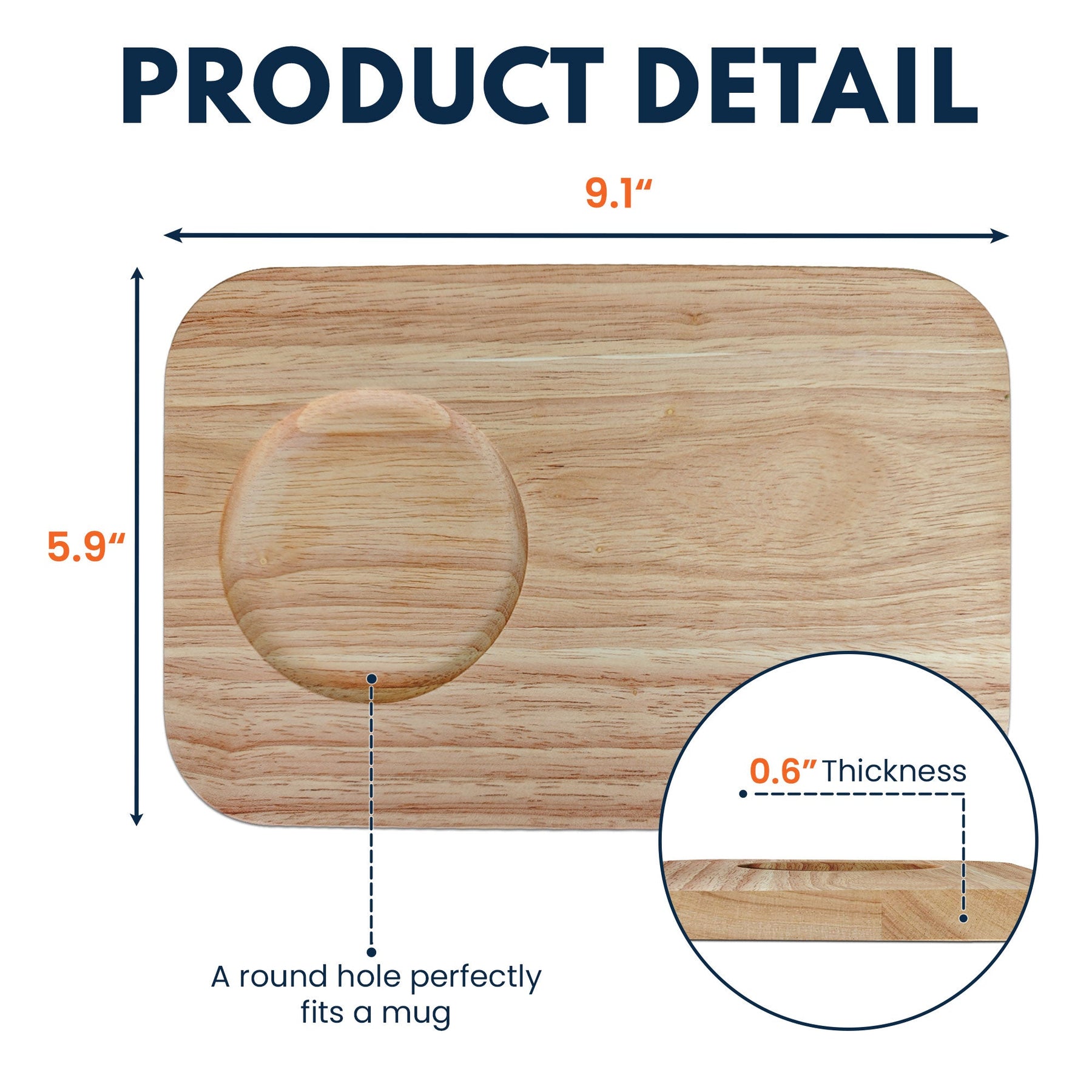 Never Too Far To Drink Together - Custom Engraved Wooden Tea & Biscuit Board