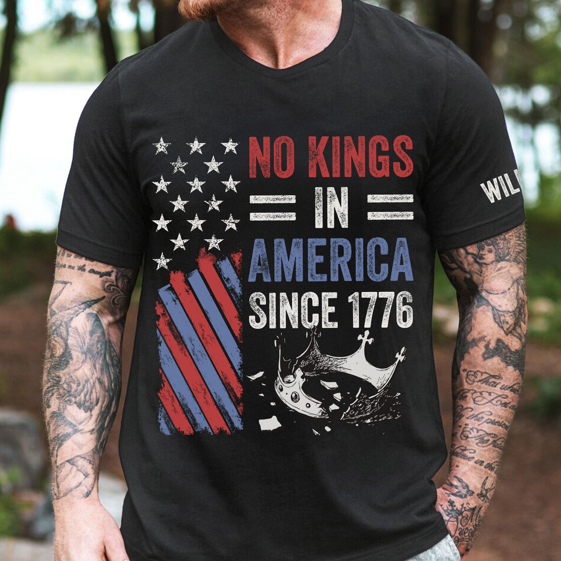 No Kings In America 4Th Of July - Personalized Shirt