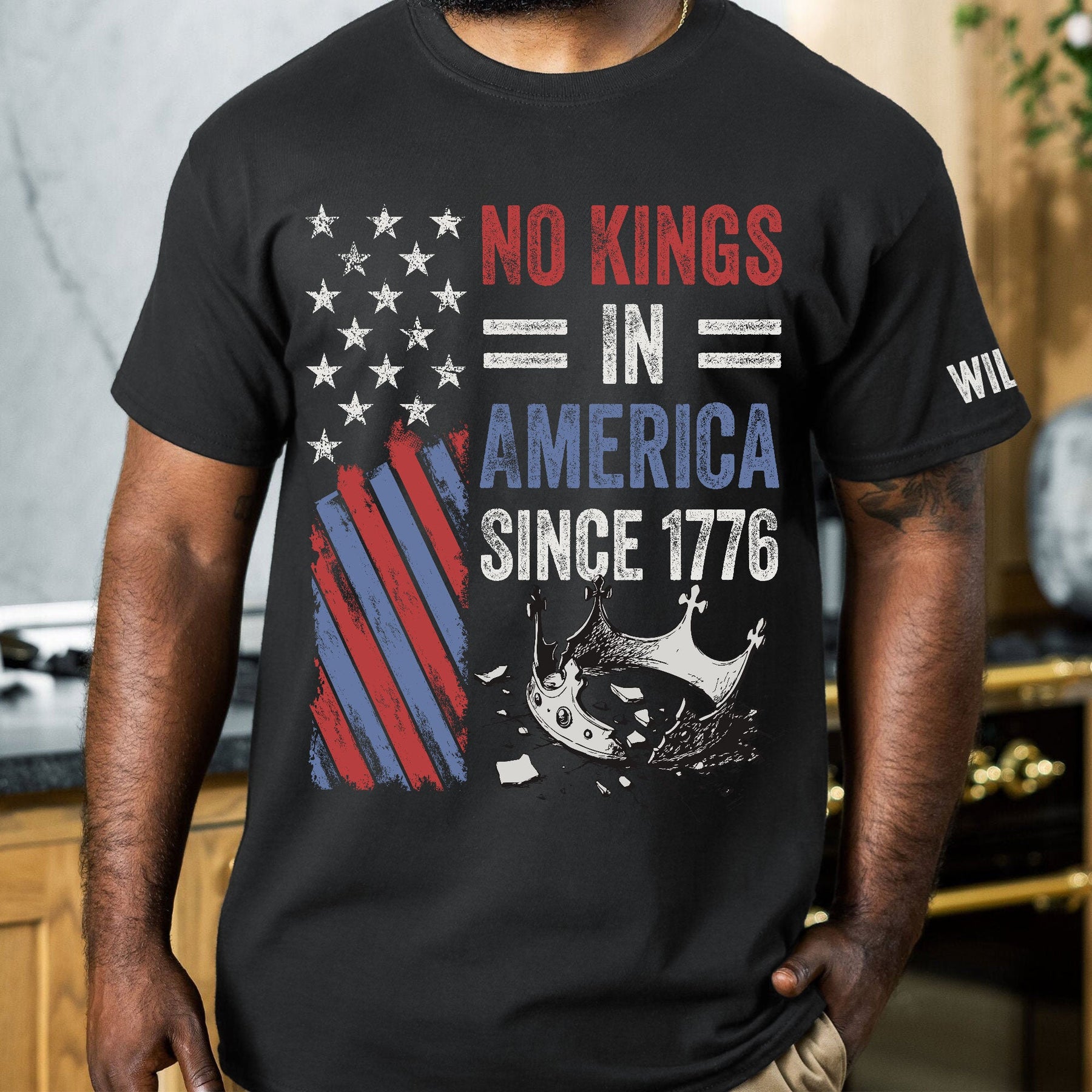 No Kings In America 4Th Of July - Personalized Shirt