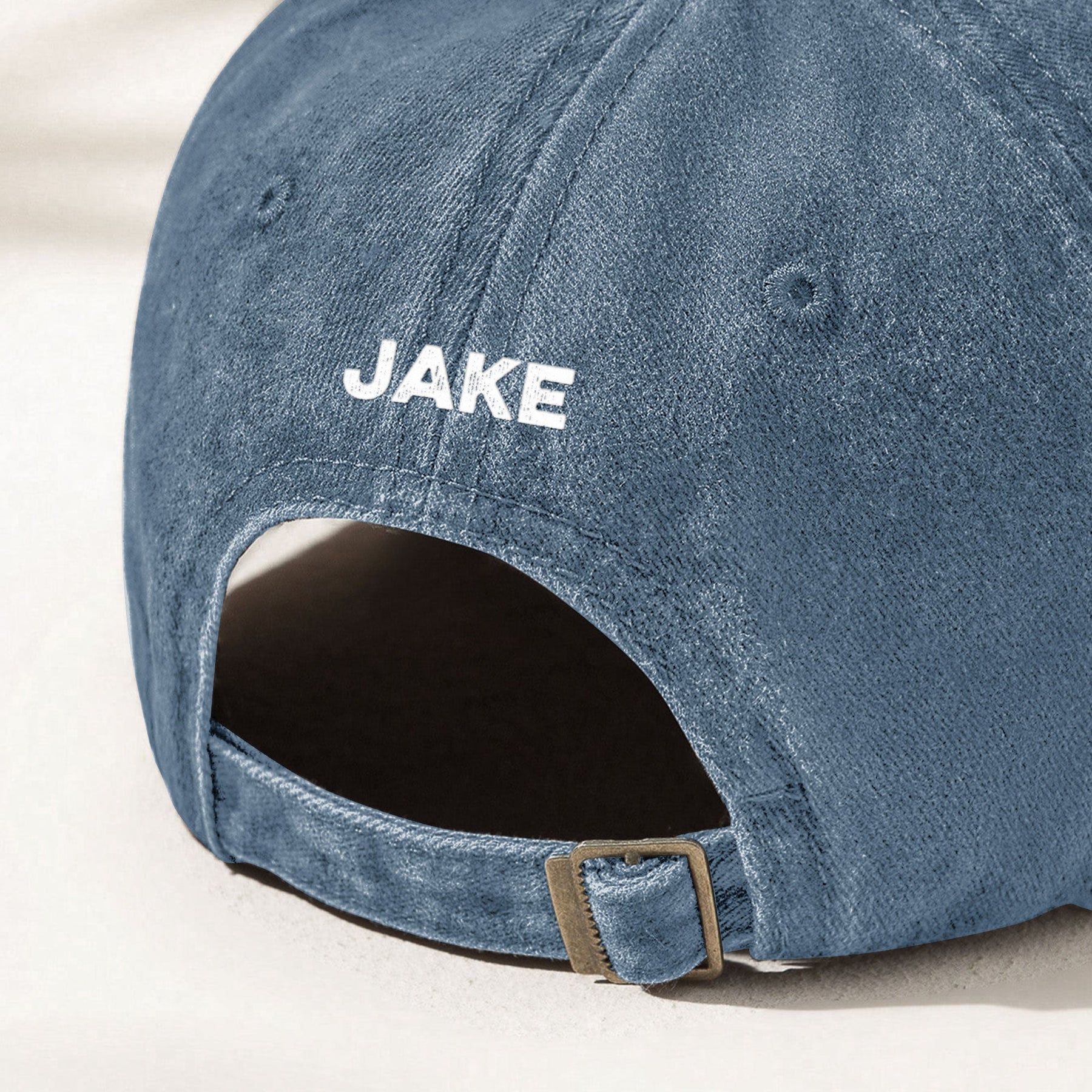 O-Fish-Ally Retired - Personalized Distressed Denim Cap