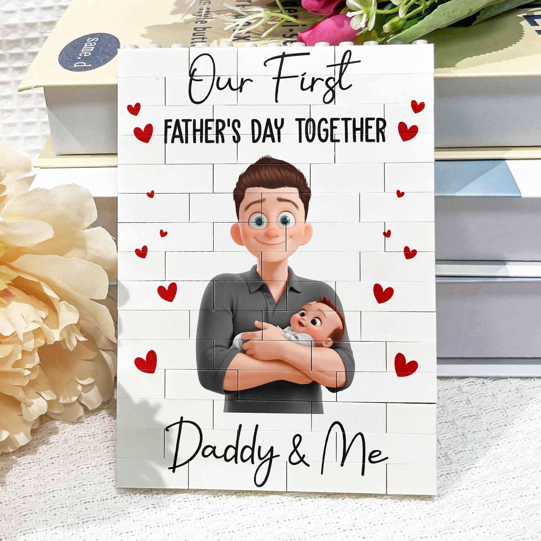 Our First Father's Day Together - Personalized Building Brick