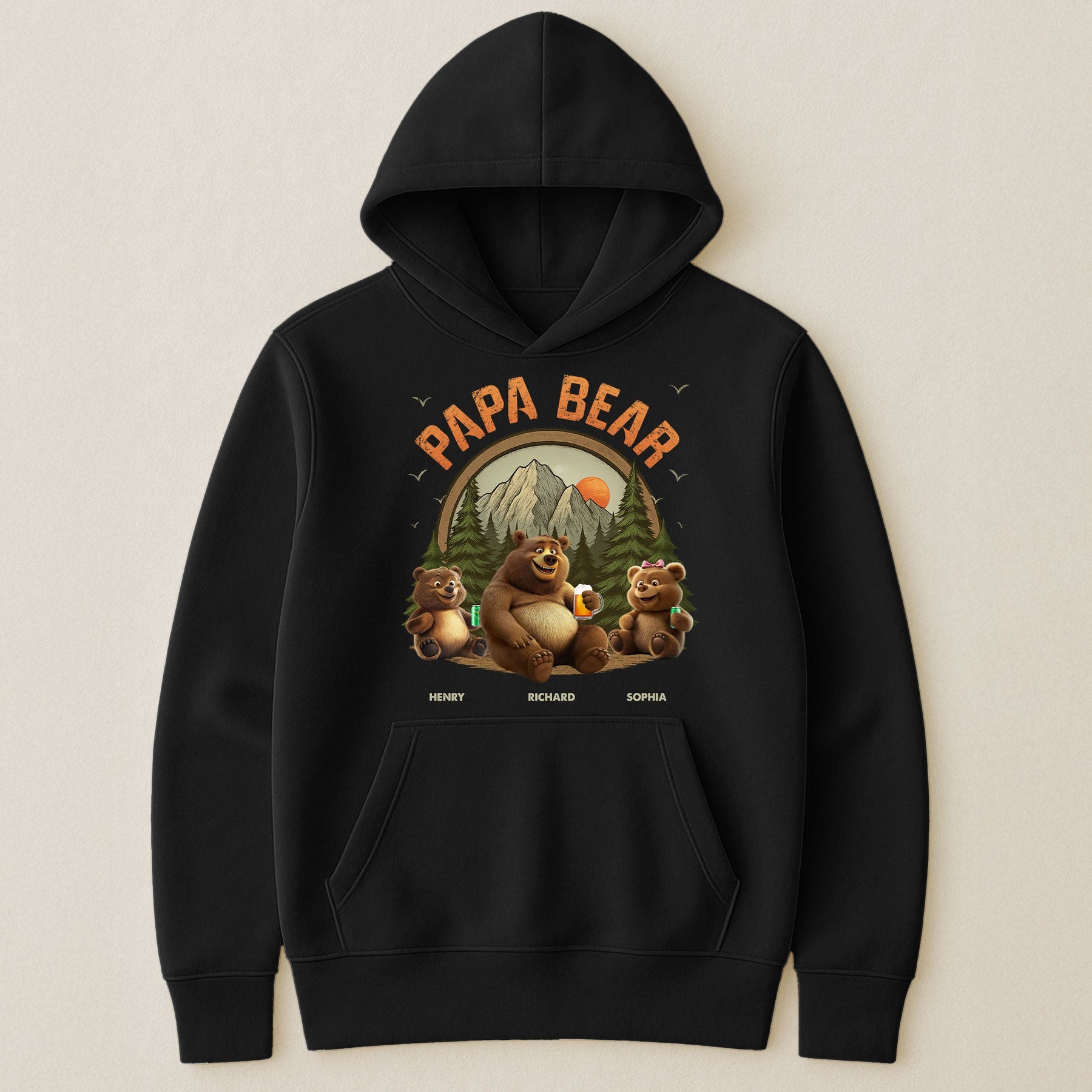 Papa Bear - New Style - Personalized Shirt