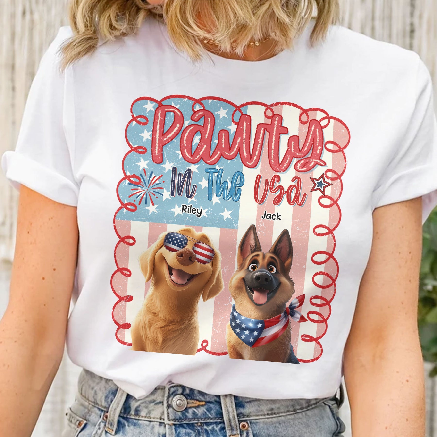 Pawty In The Usa - Personalized Shirt