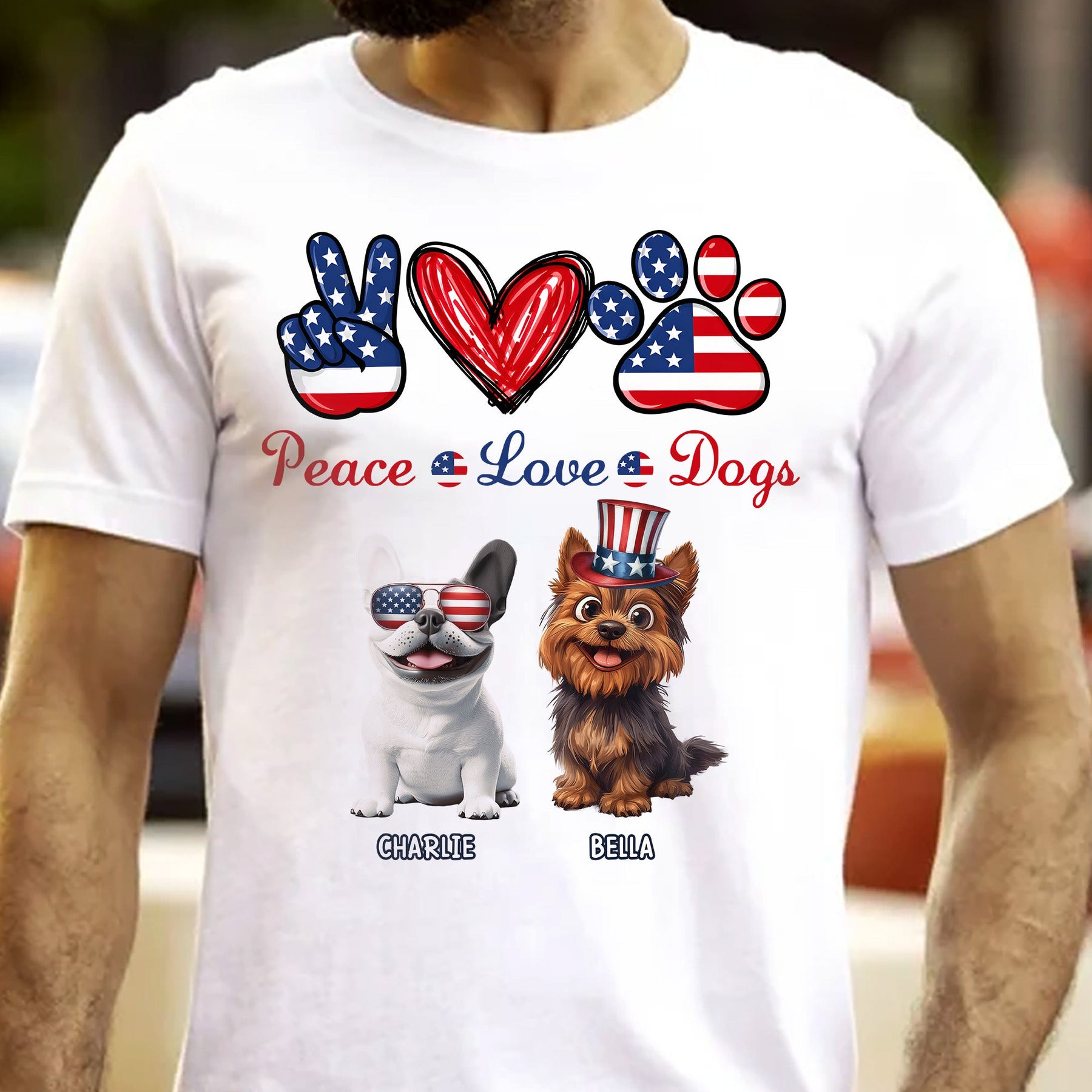 Peace Love Dogs - Personalized Shirt