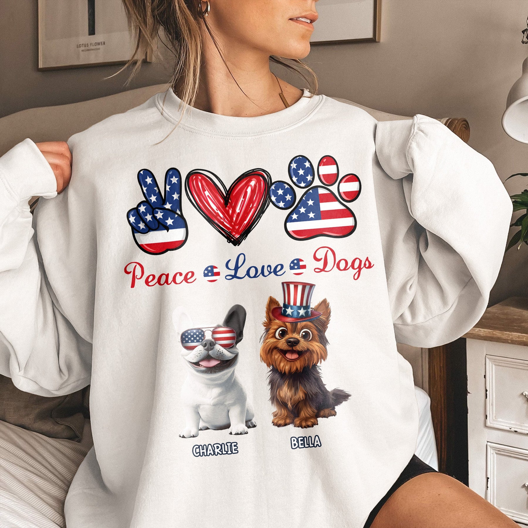 Peace Love Dogs - Personalized Shirt