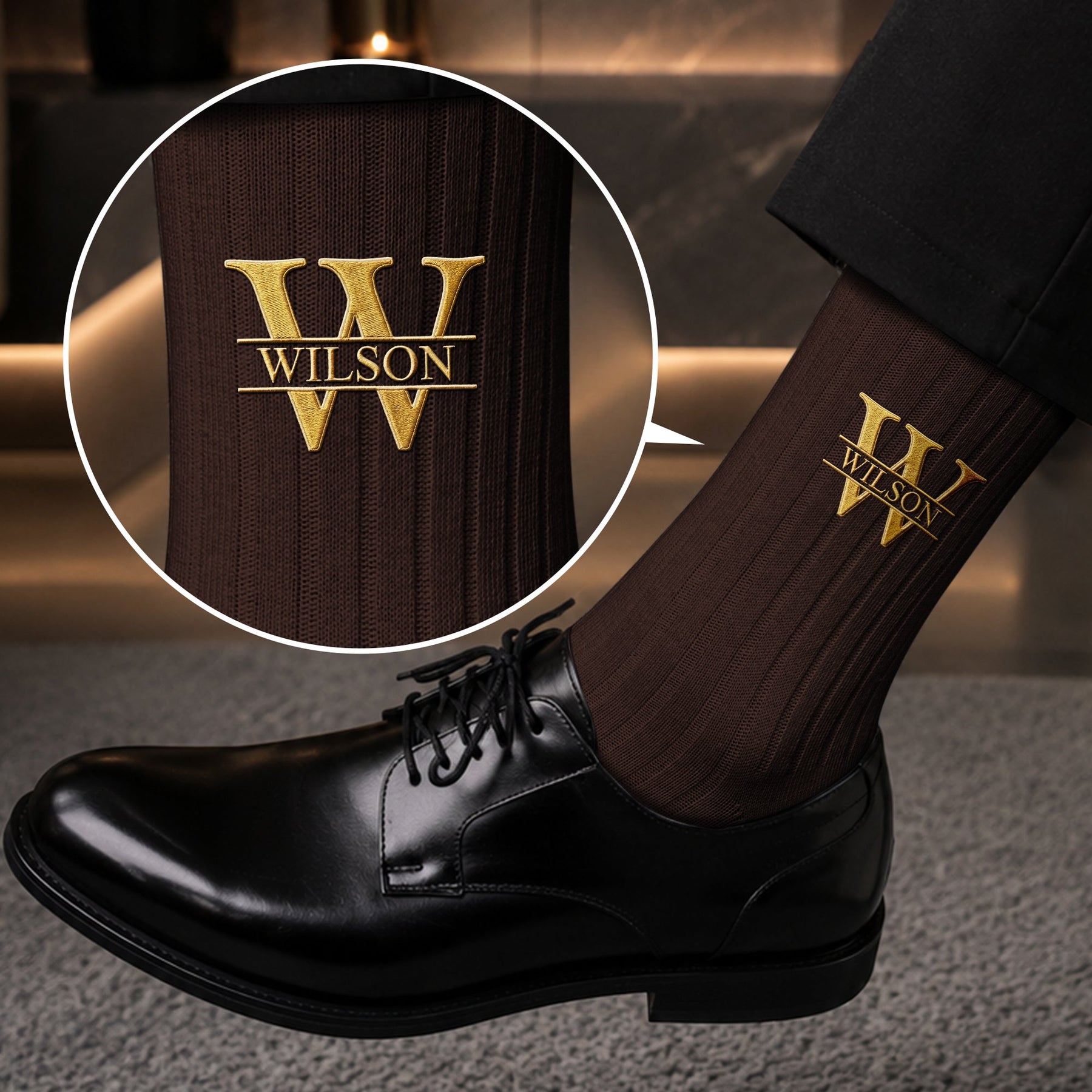 Personalized Monogram, Initial Name For Him, Husband, Son, Groomsmen - Personalized Socks