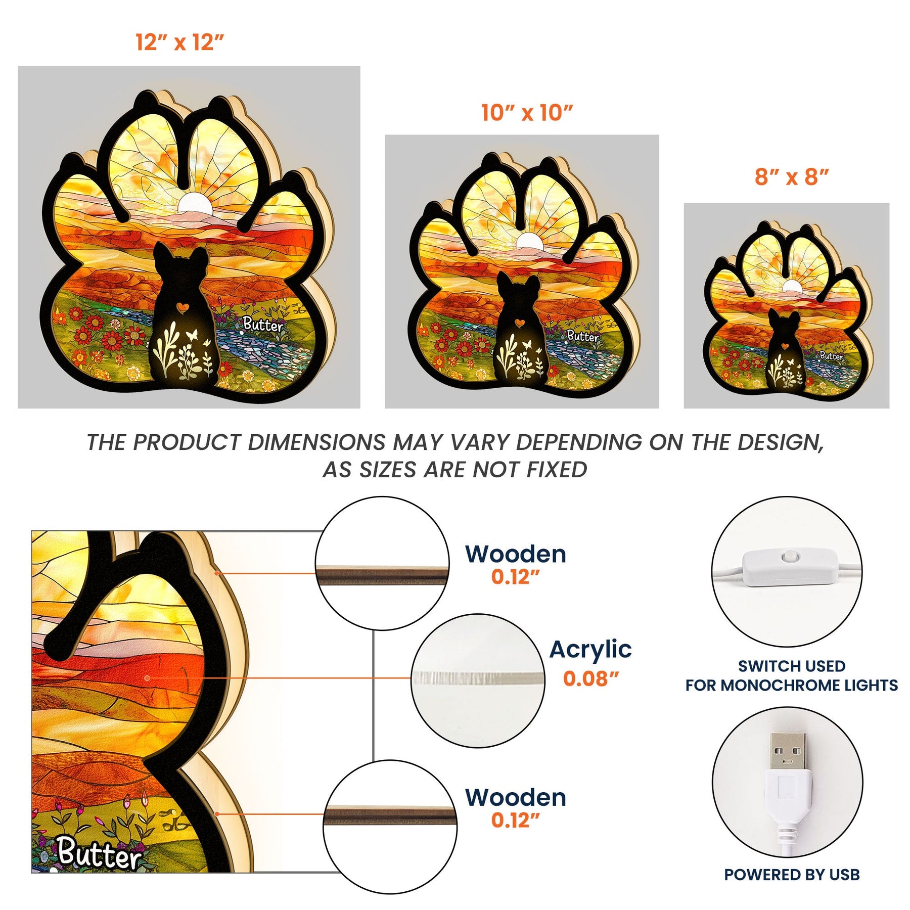Pet Memorial - Personalized LED Night Lamp
