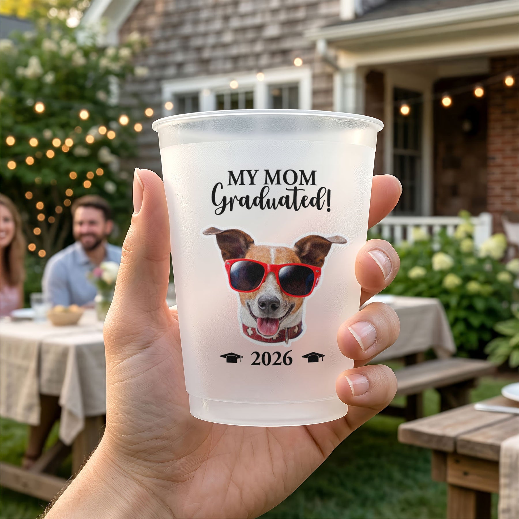 Pet Lover Graduation Party Custom Photo - Personalized Cups