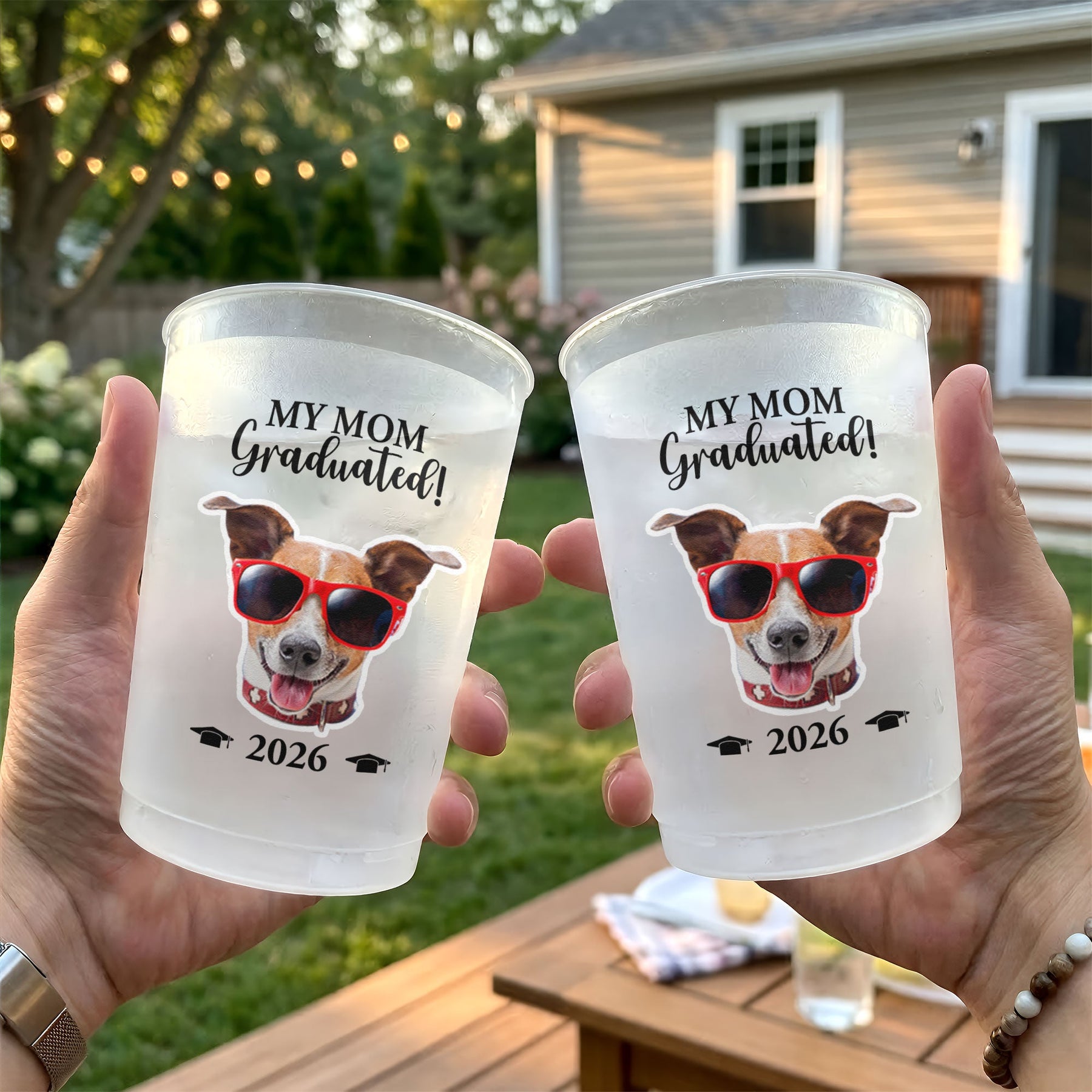 Pet Lover Graduation Party Custom Photo - Personalized Cups