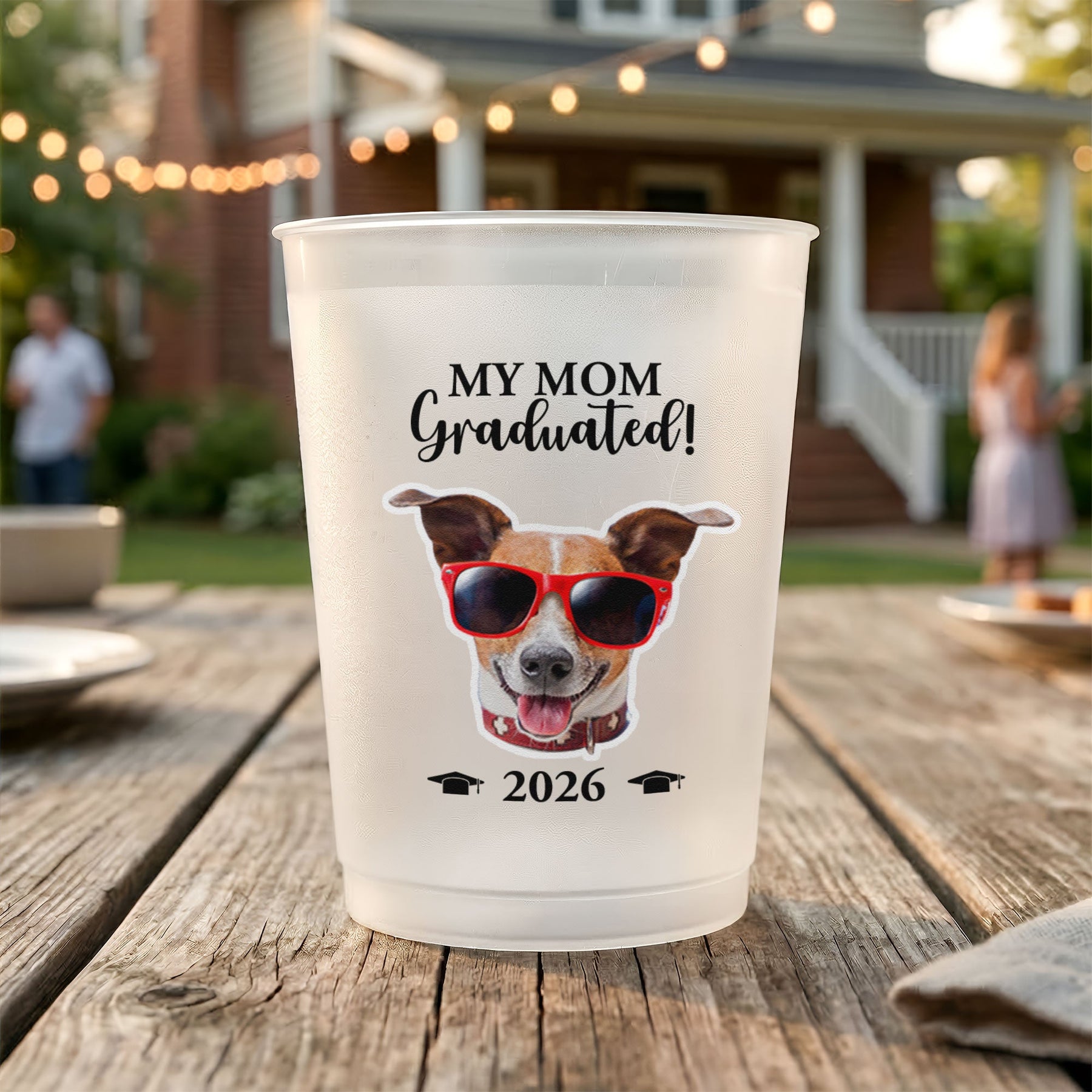 Pet Lover Graduation Party Custom Photo - Personalized Cups