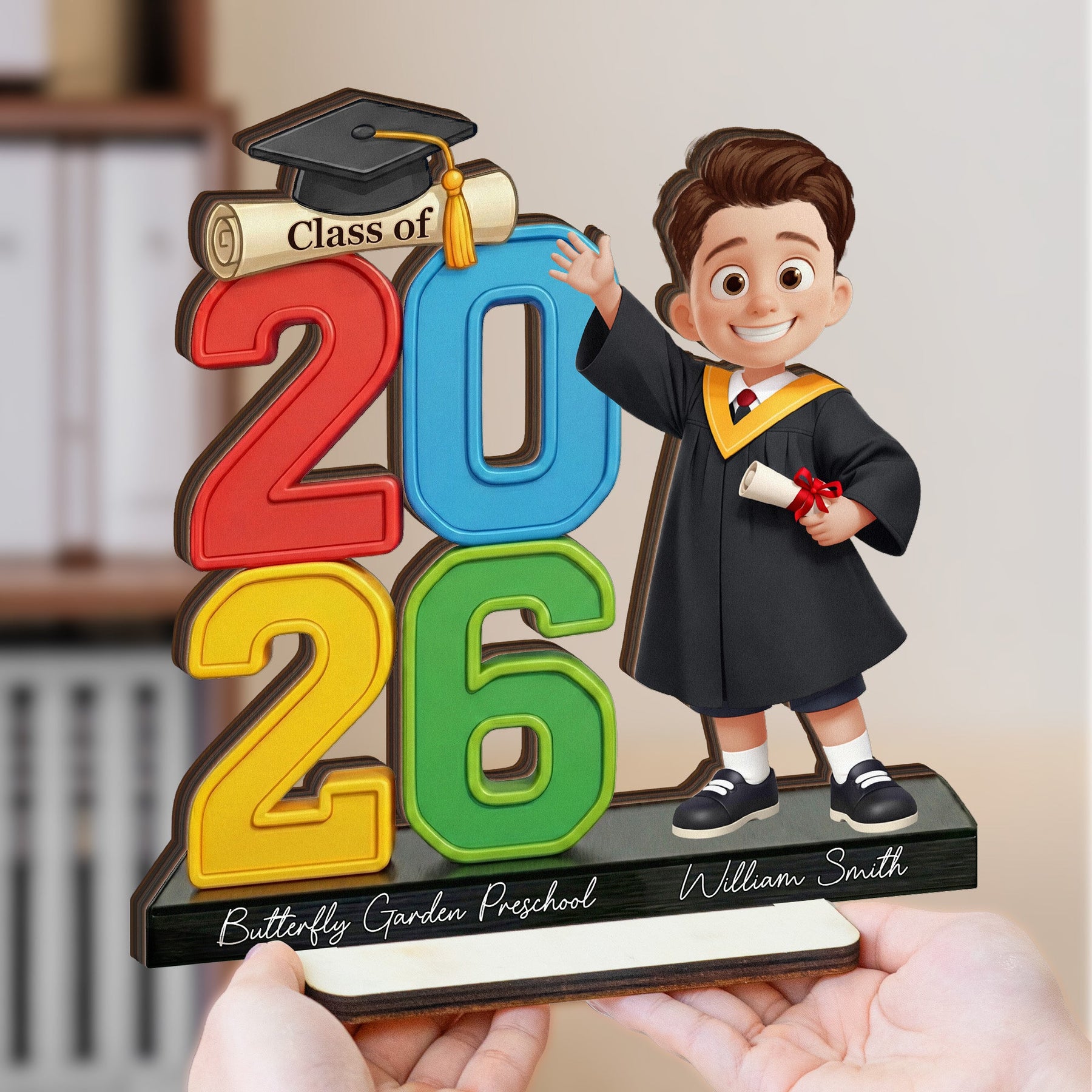 Preschool Kindergarten Graduation - Personalized Wooden Plaque