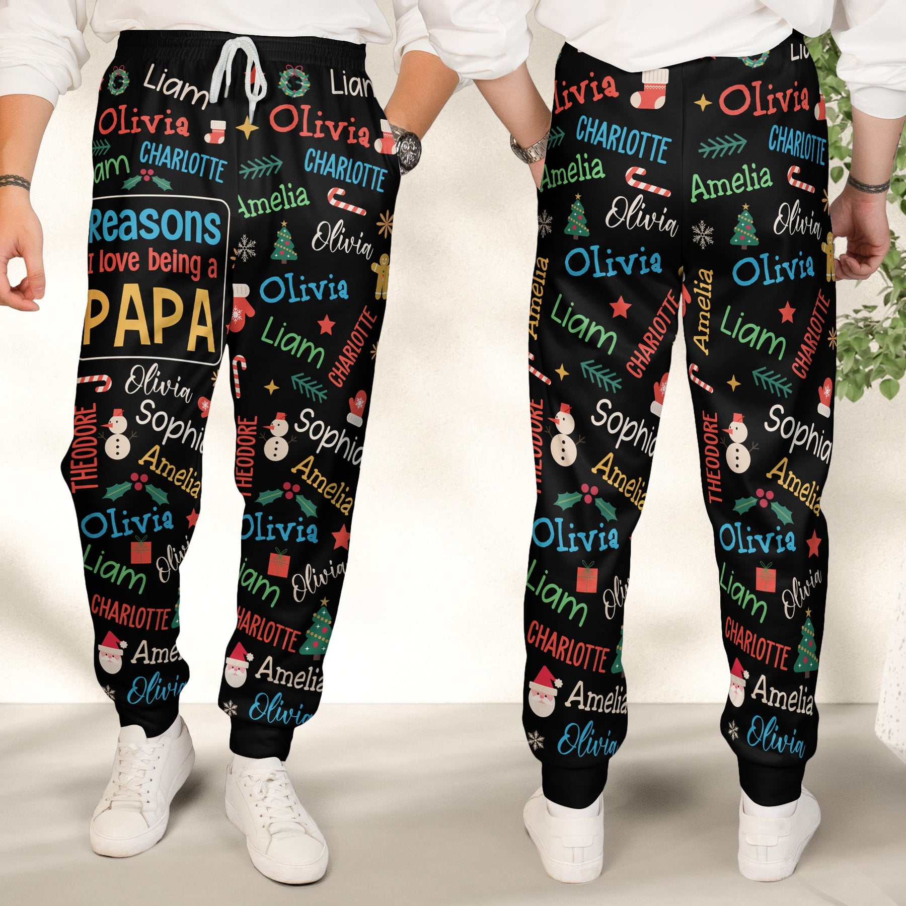 Reasons I Love Being A Papa - Personalized Sweatpants, Lounge Pants With Pockets