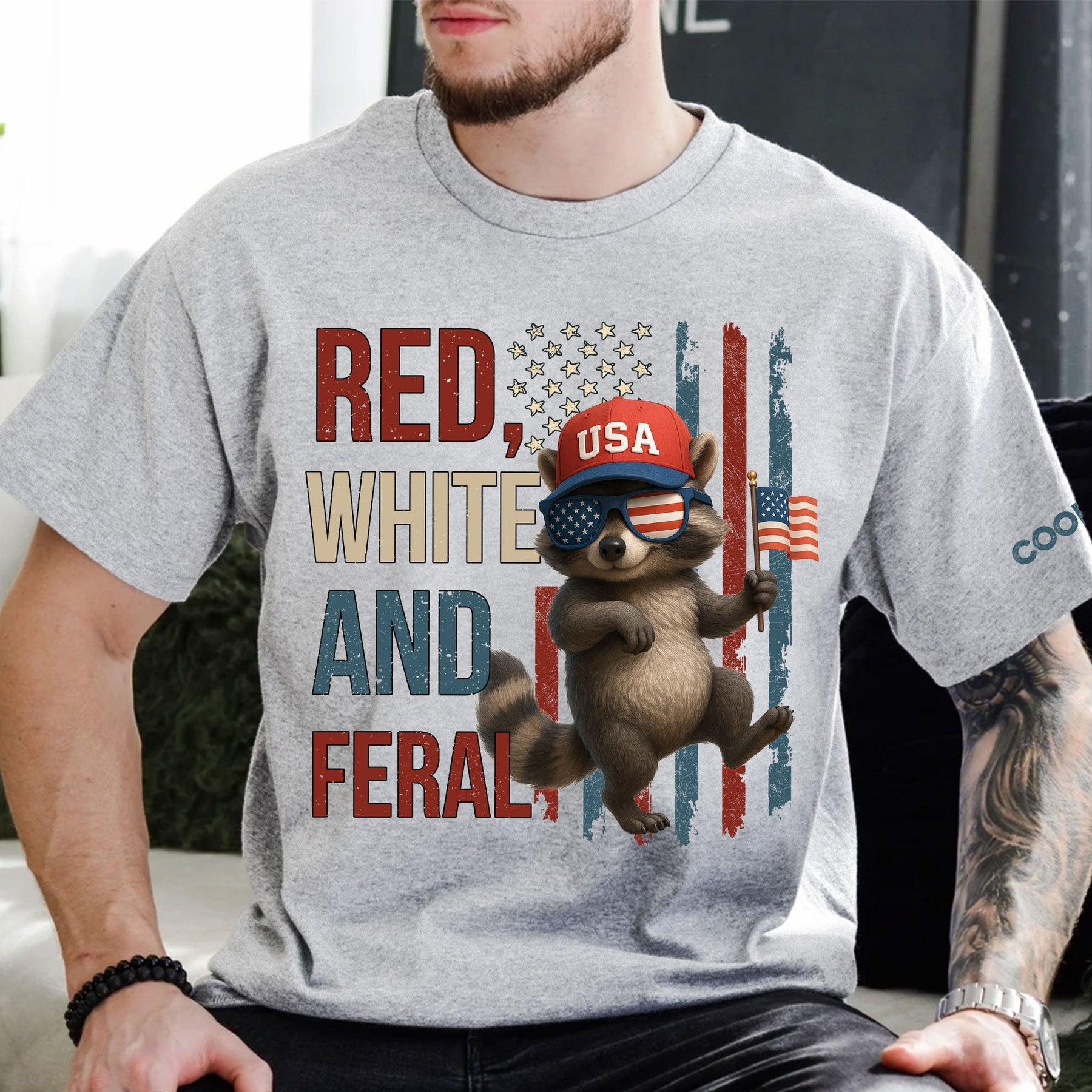 Red White And Animal Patriotic - Personalized Shirt