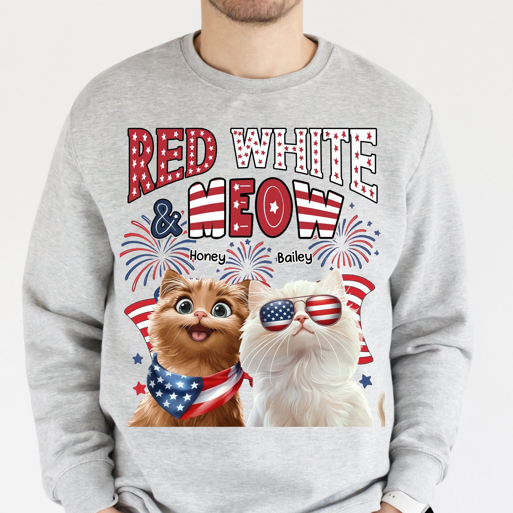 Red White Meow - Personalized Shirt