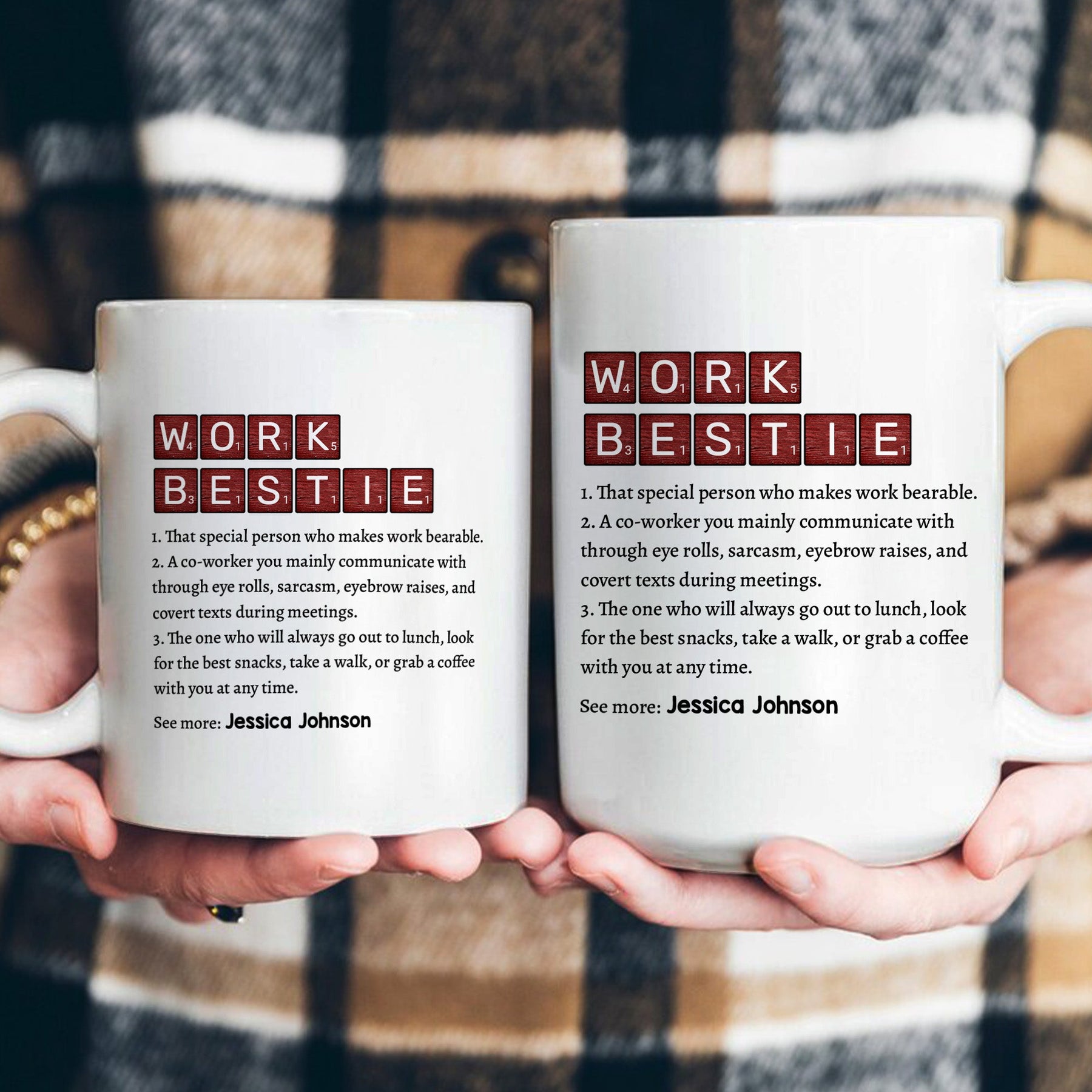 Scrabble Work Bestie - Personalized Mug
