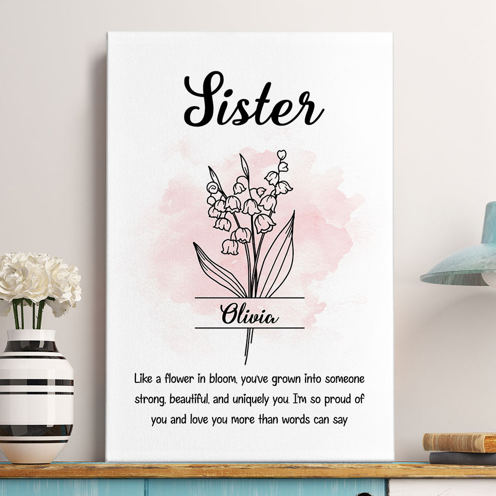 Sister Like A Flower In Bloom - Personalized Poster/Canvas