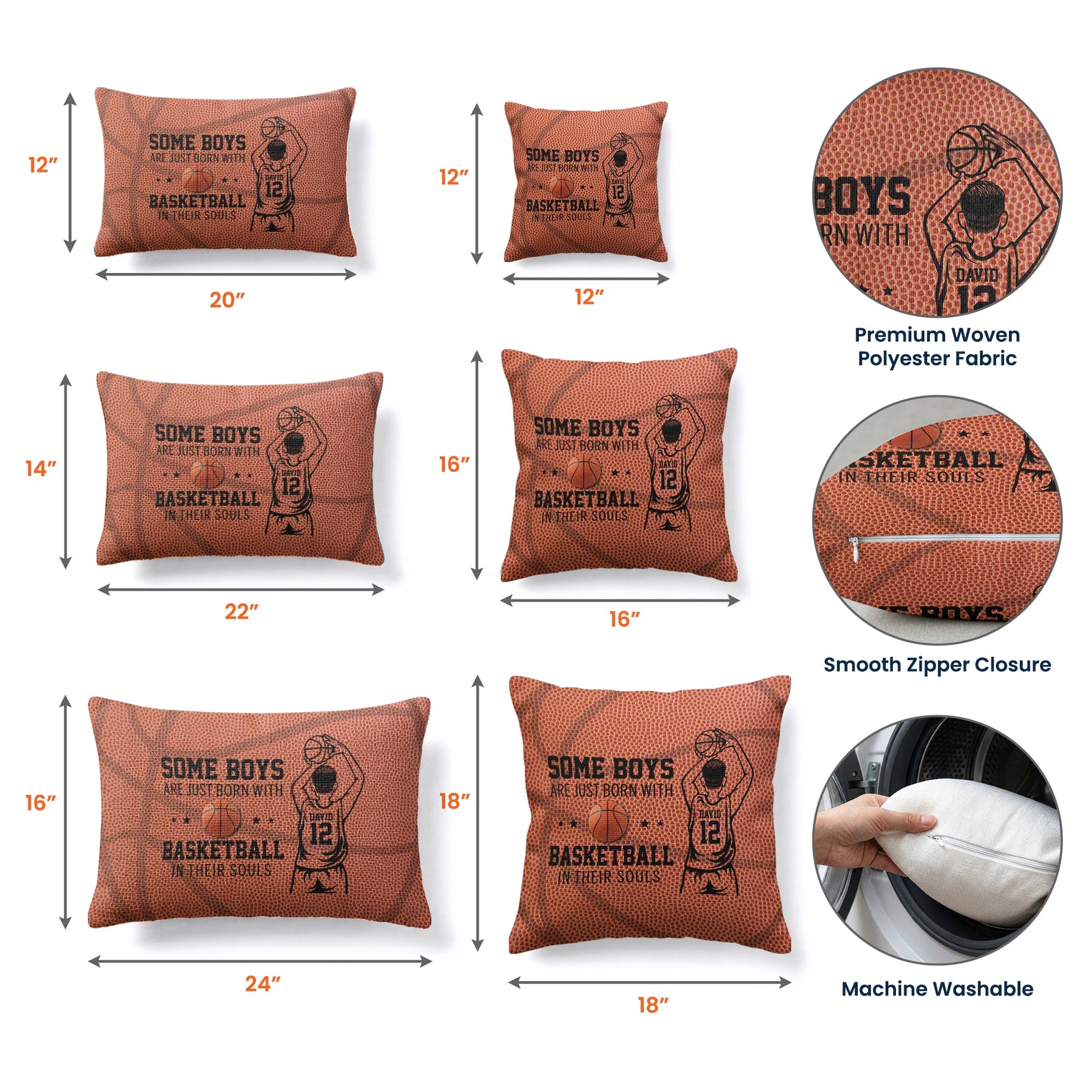 Some Boys Are Just Born With Basketball In Their Souls - Personalized Pillow Cover