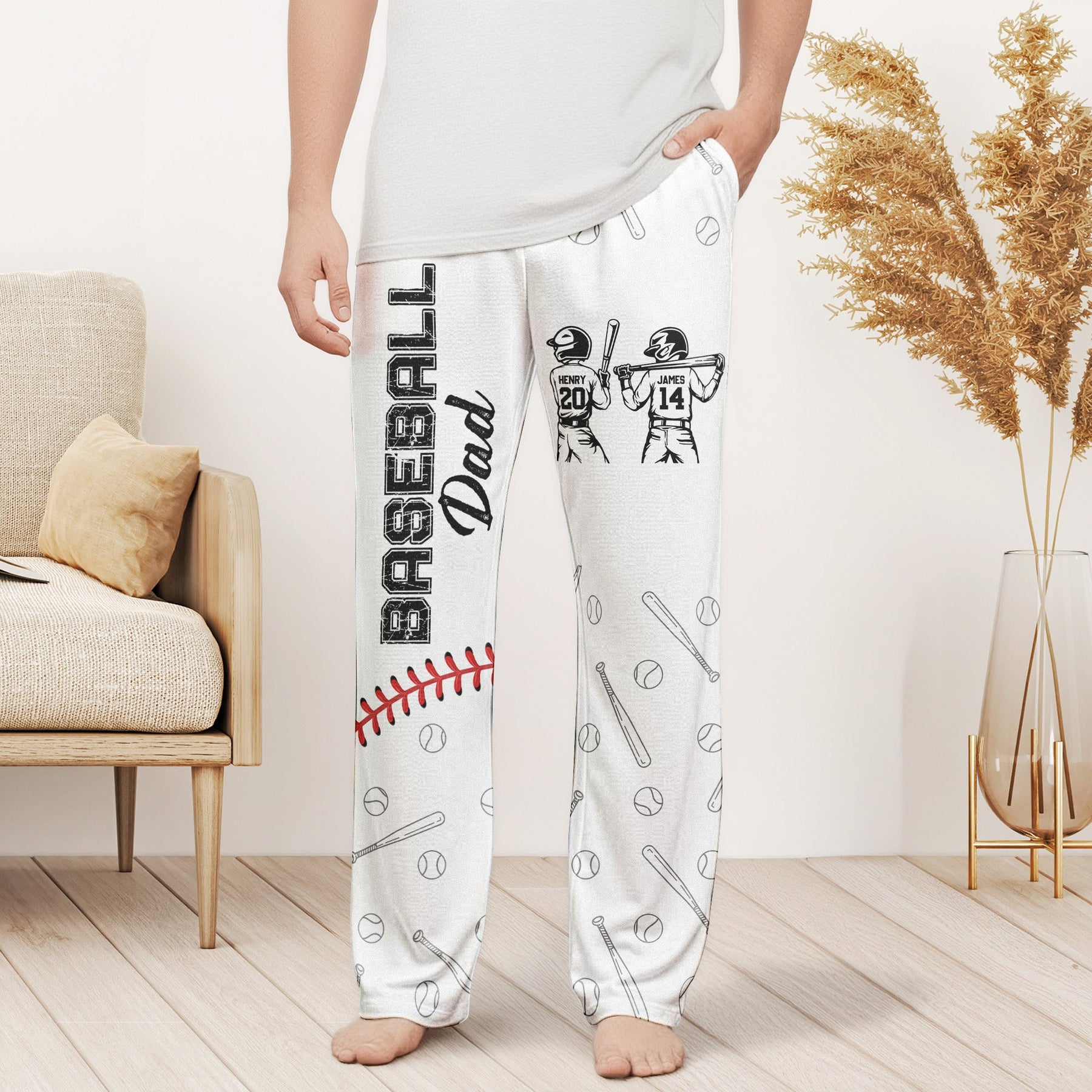 Sport Dad With Pattern - Personalized Lounge Pants