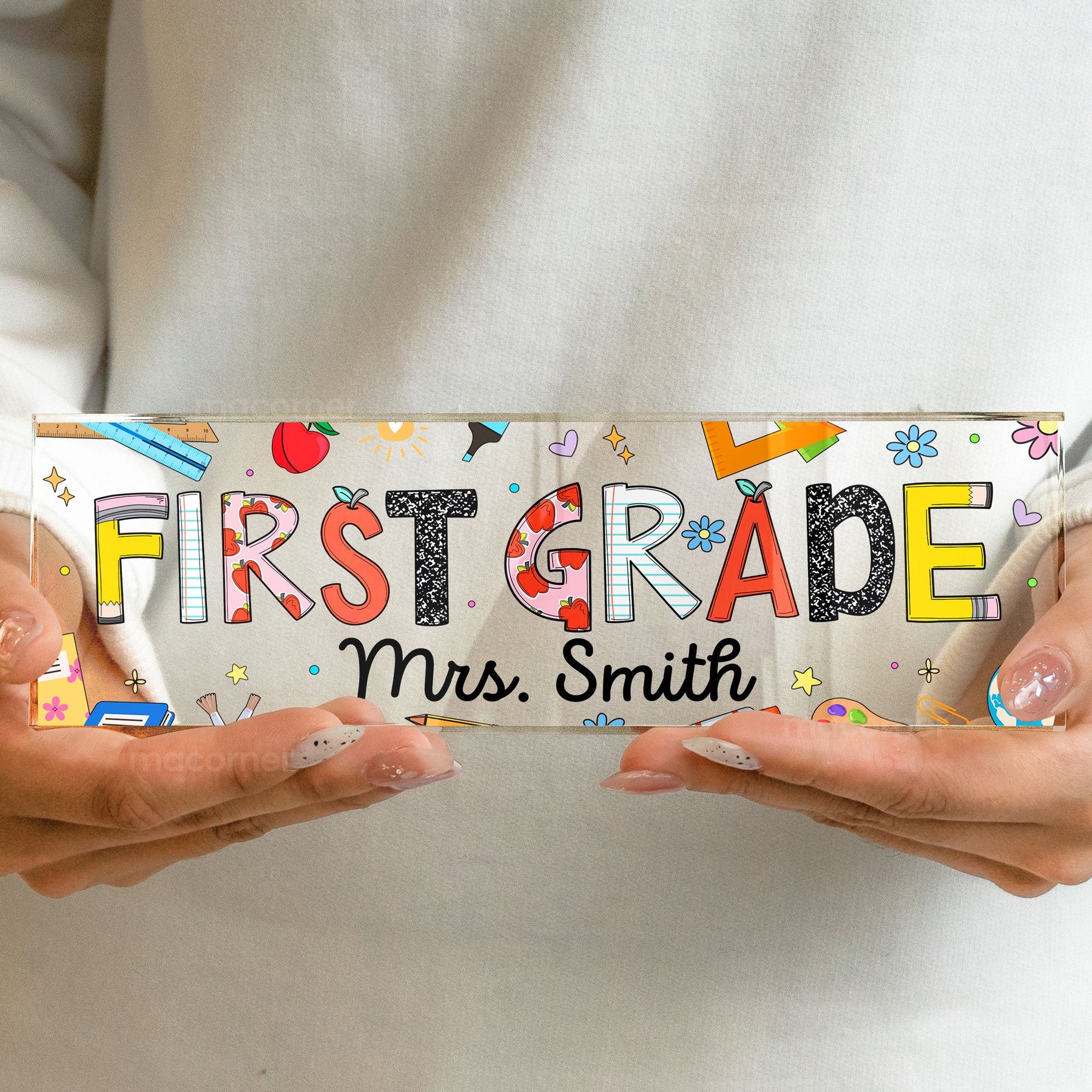Teaching Custom Grade Teacher Appreciation Back To School - Personalized Name Plate