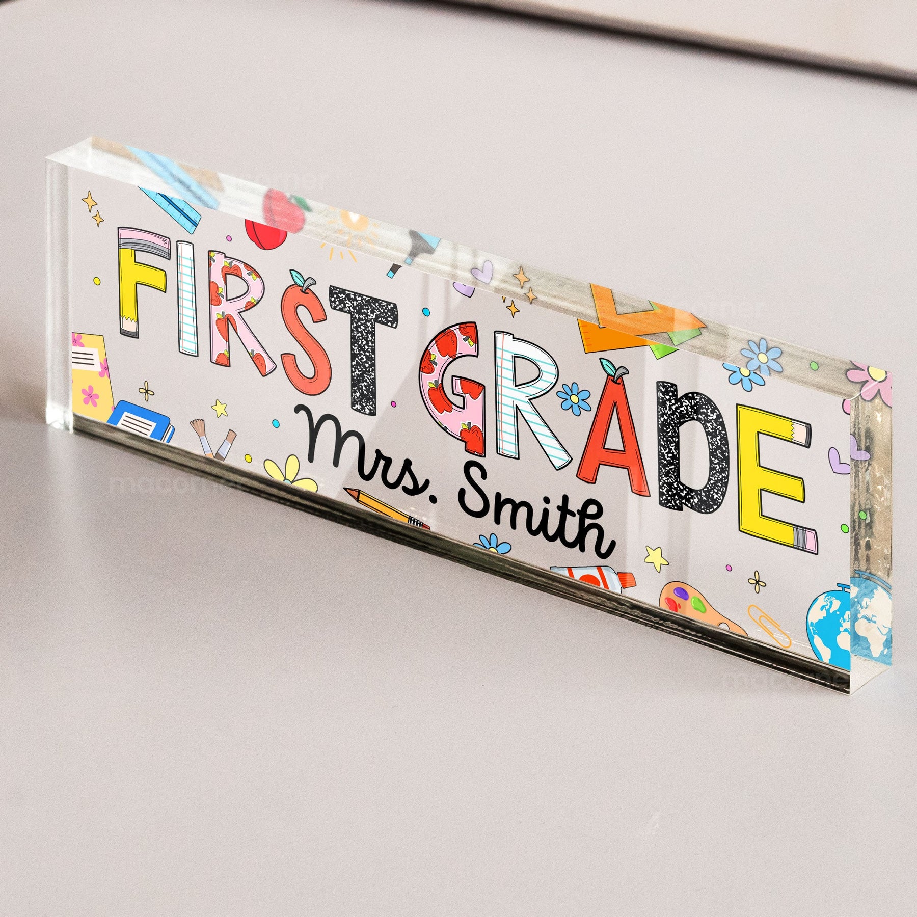 Teaching Custom Grade Teacher Appreciation Back To School - Personalized Name Plate