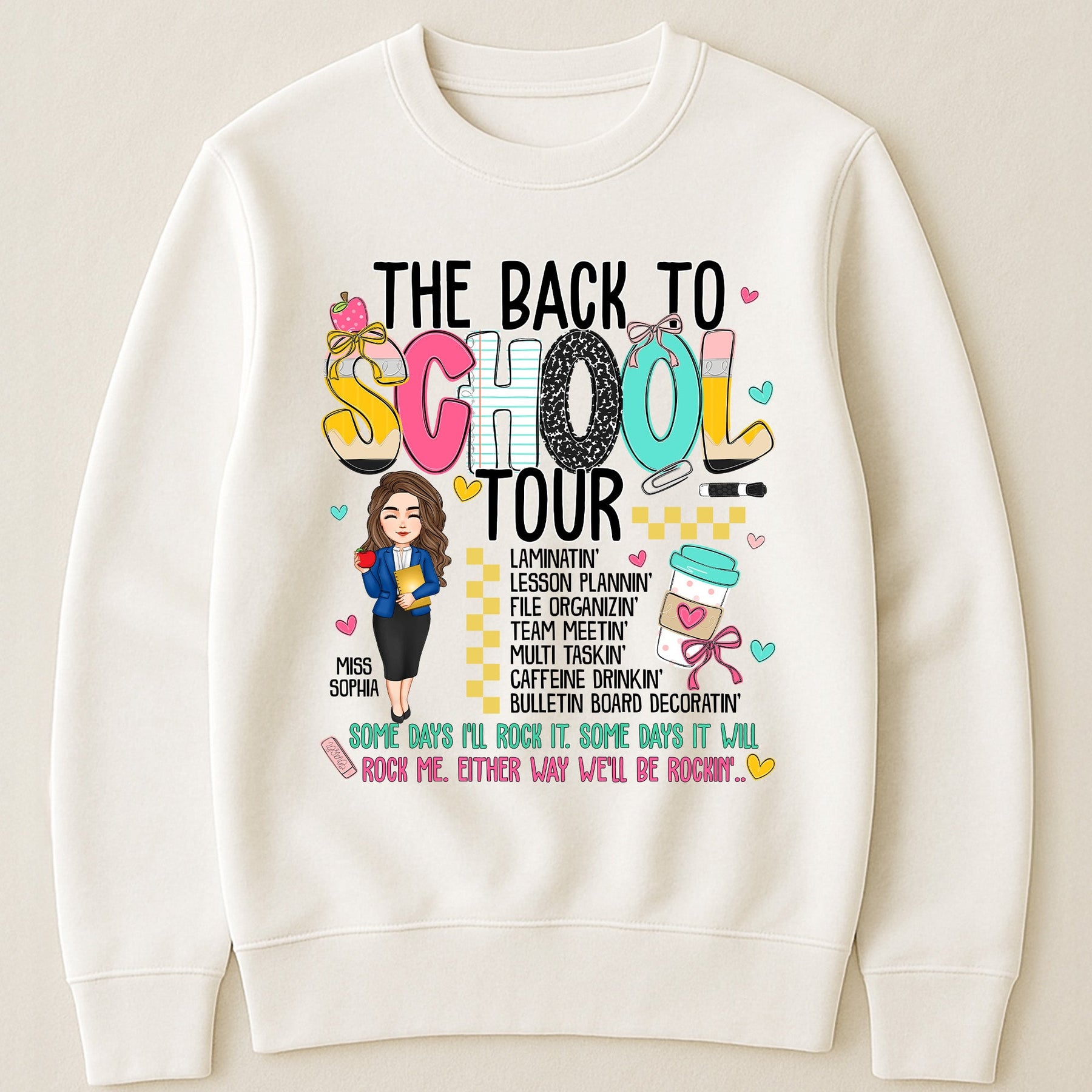 The Back To School Tour Teacher Custom Gift - Personalized Shirt