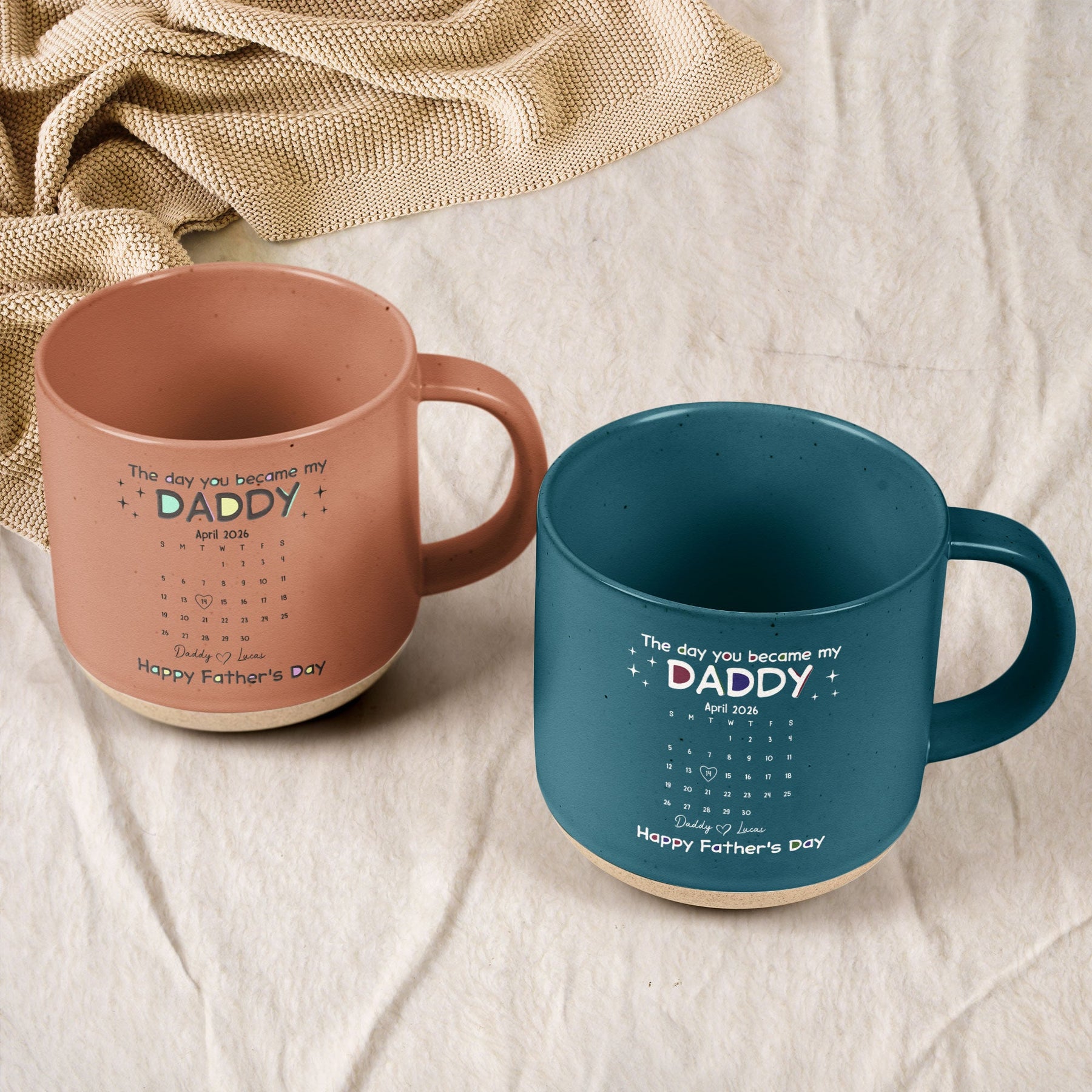 The Day You Became My Daddy - Personalized Mug