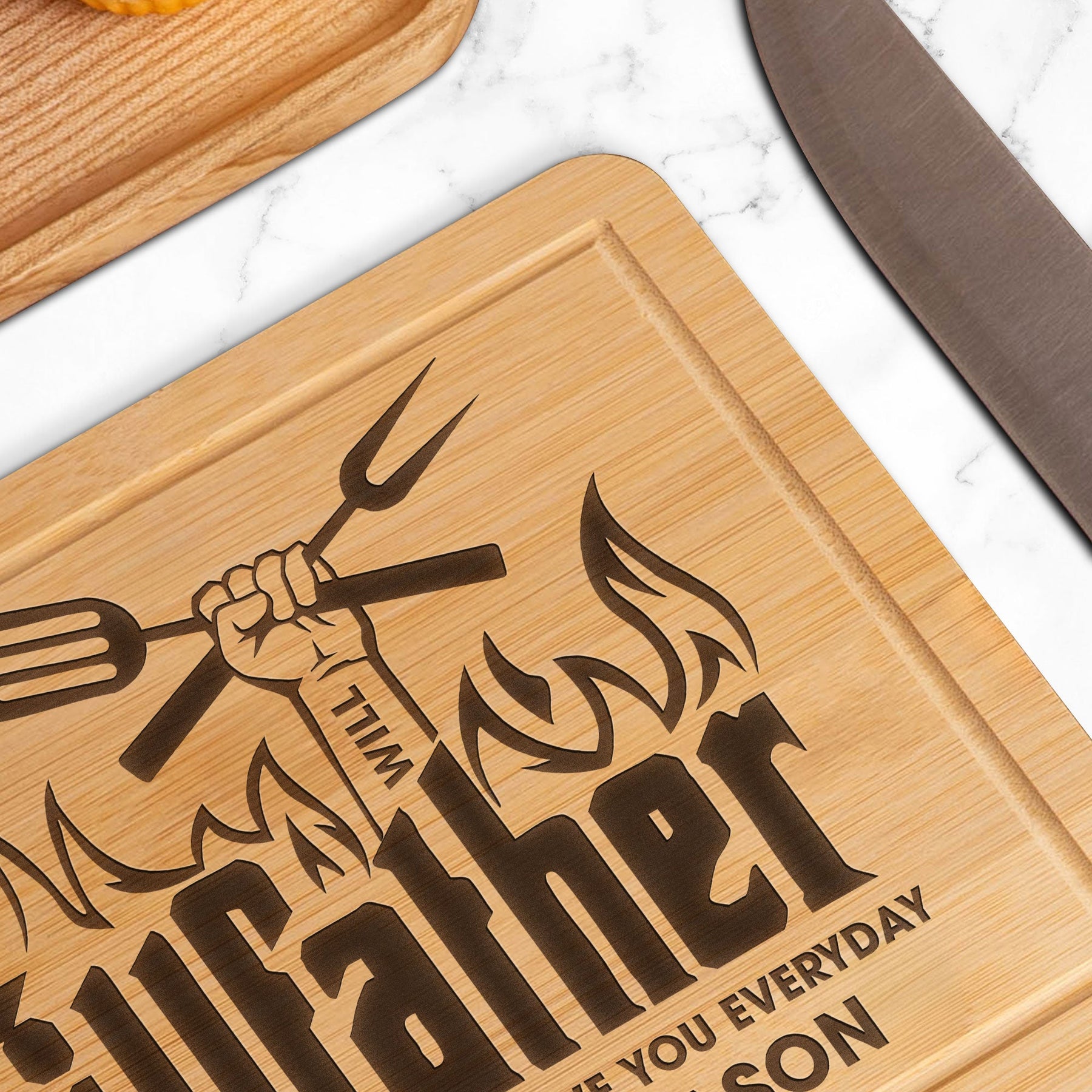 The Grillfather - Personalized Engraved Wooden Cutting Board