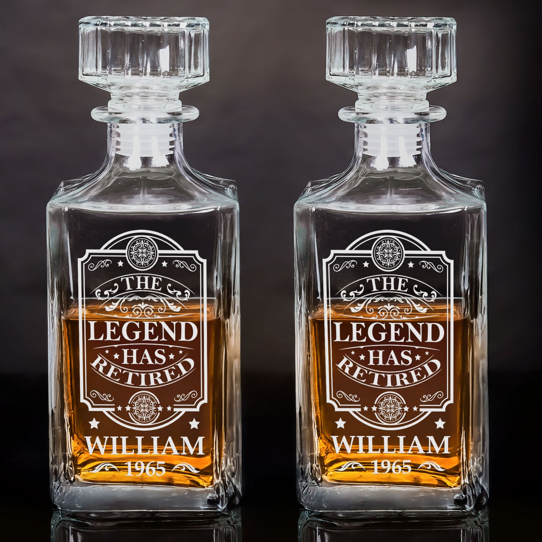 The Legend Has Retired - Custom Decanter