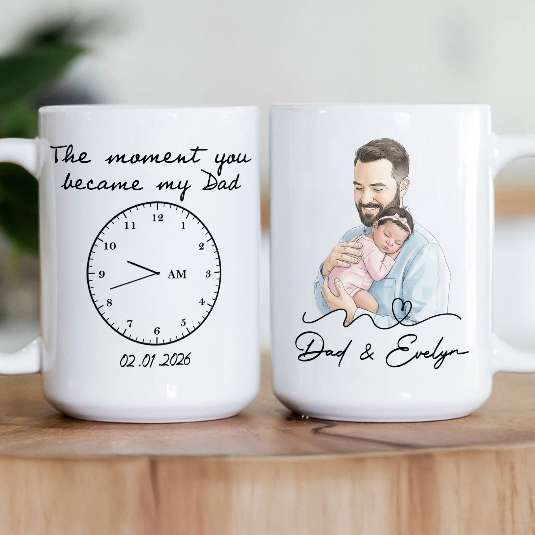 The Moment You Became My Dad Father's Day Gift For New Dad, Husband - Personalized Mug