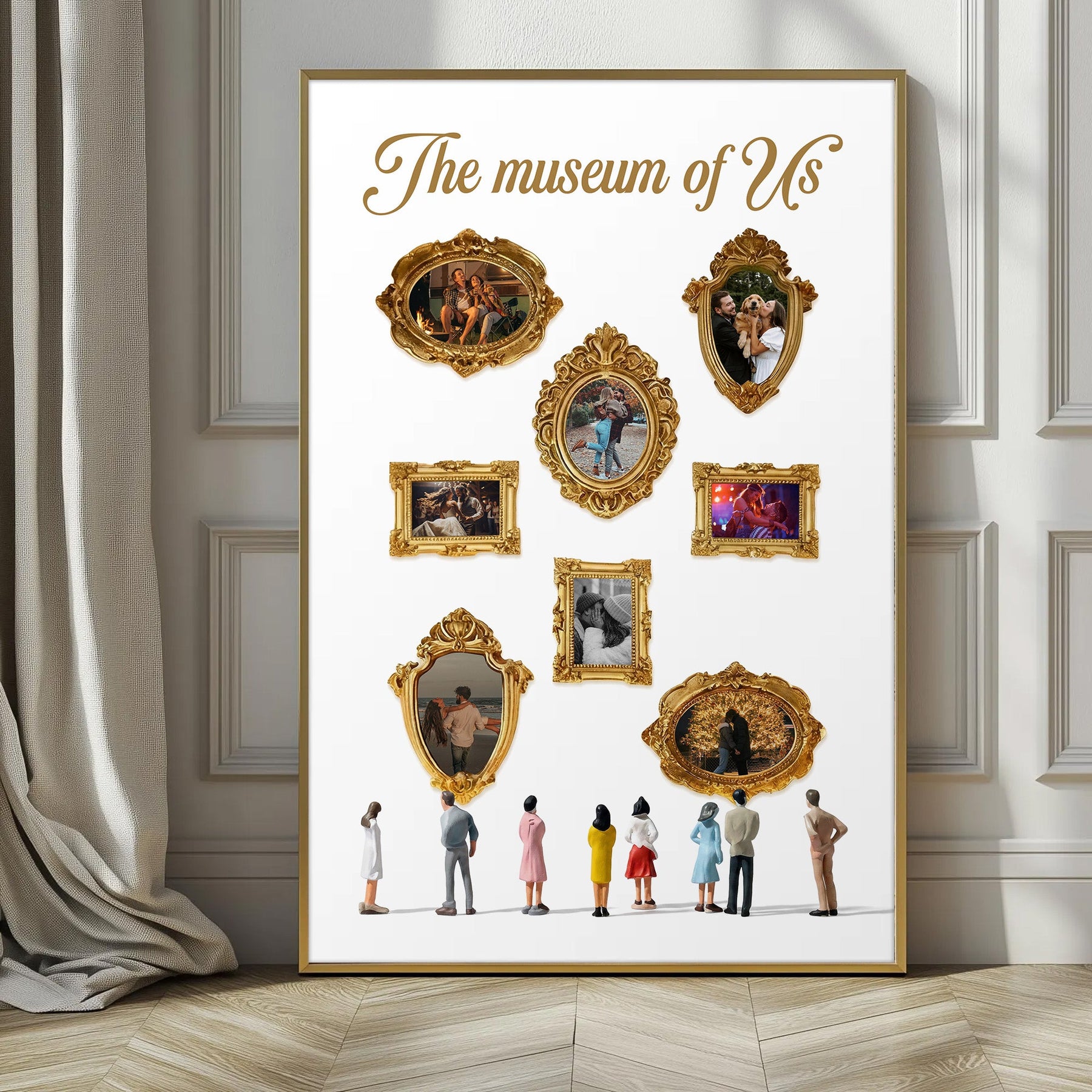 The Museum Of Us - Custom With Couple Photos - Personalized Photo Poster