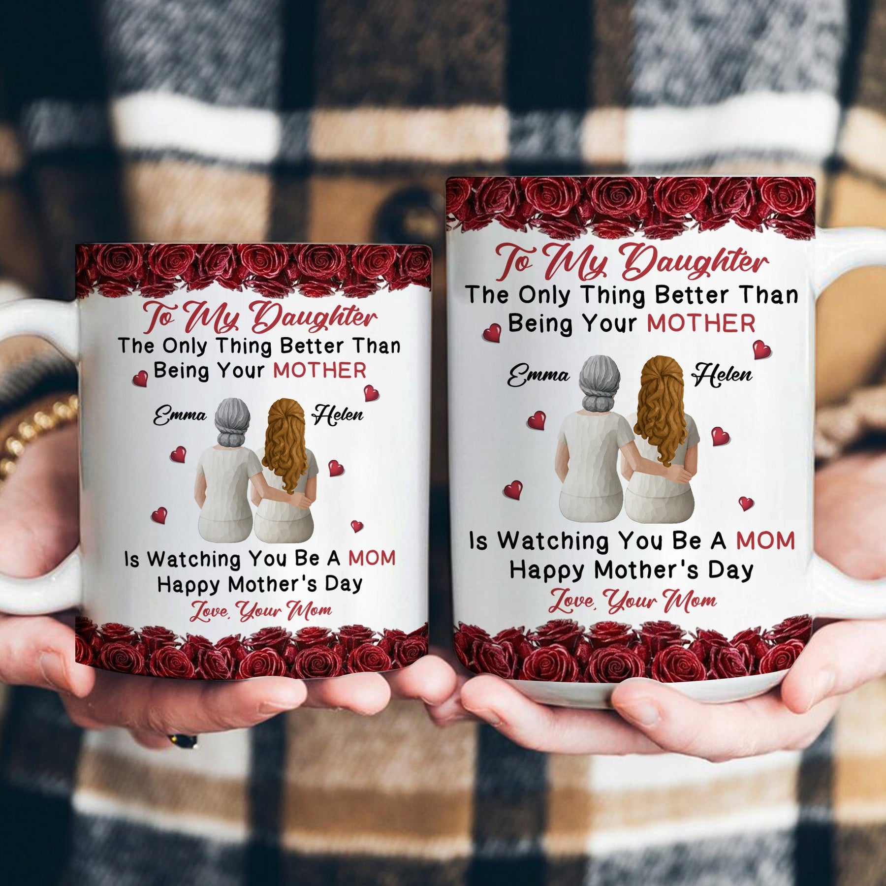 The Only Thing Better Than Being Your Mother Is Watching You Be A Mom Flower - Personalized Mug