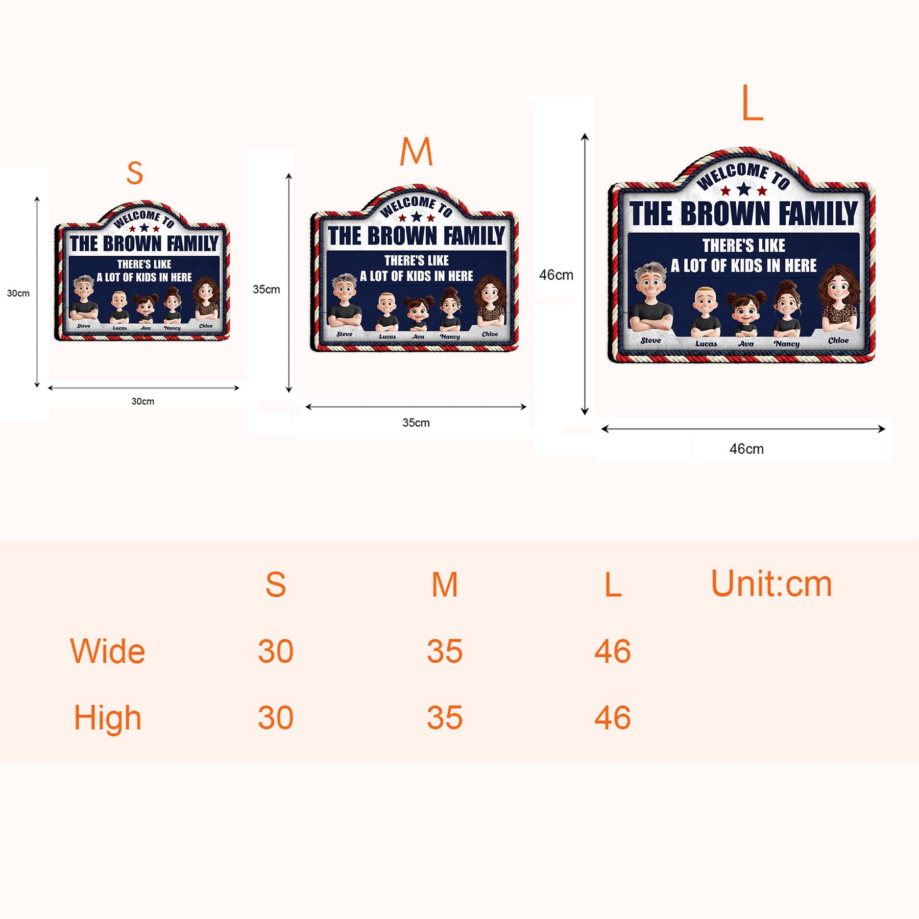 There's Like A Lot Of Kids In Here Faux Pattern 3D Version - Personalized Wood Sign