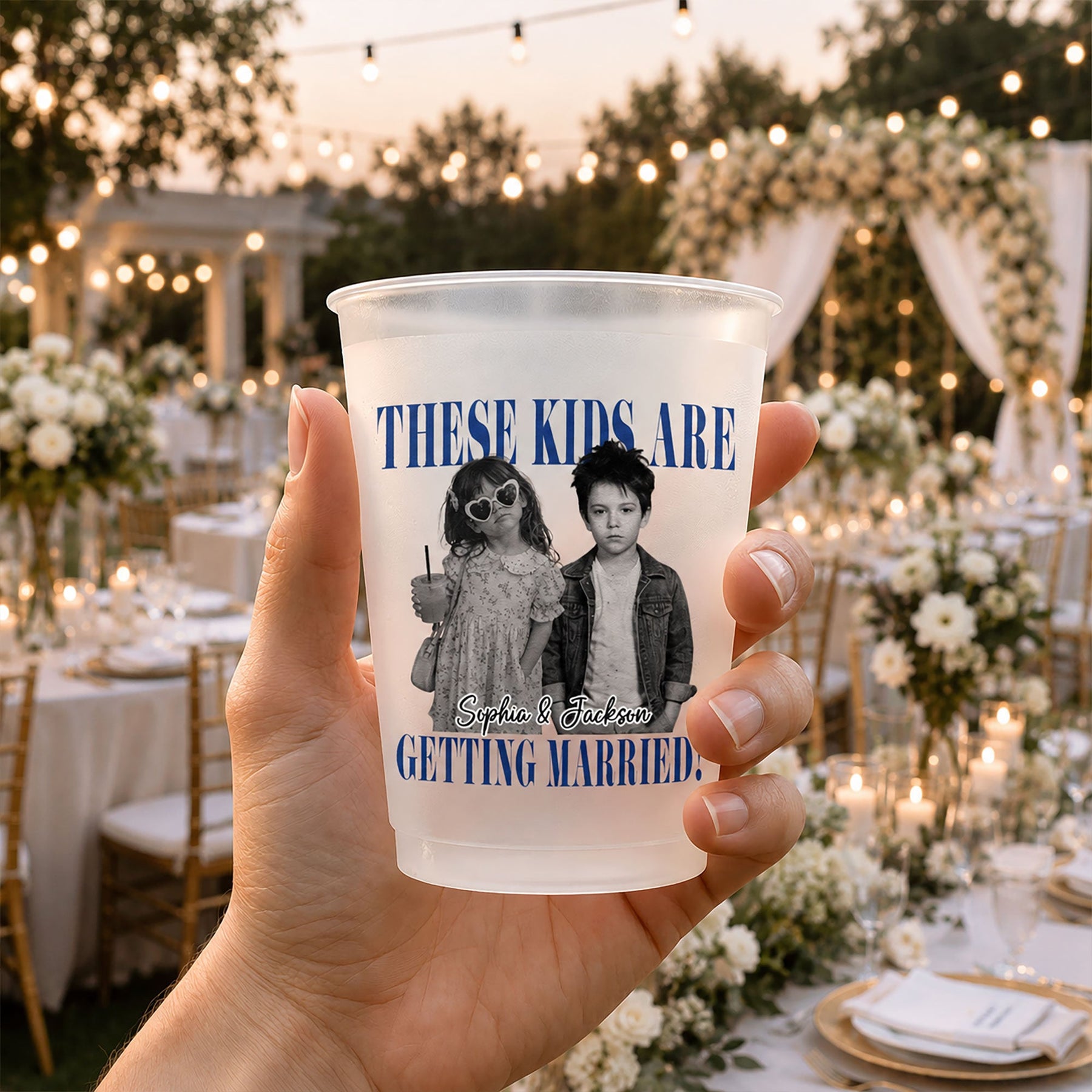 These Kids Are Getting Married! - Wedding Party Favor, Bachelor, Hen's Pary - Personalized Cups