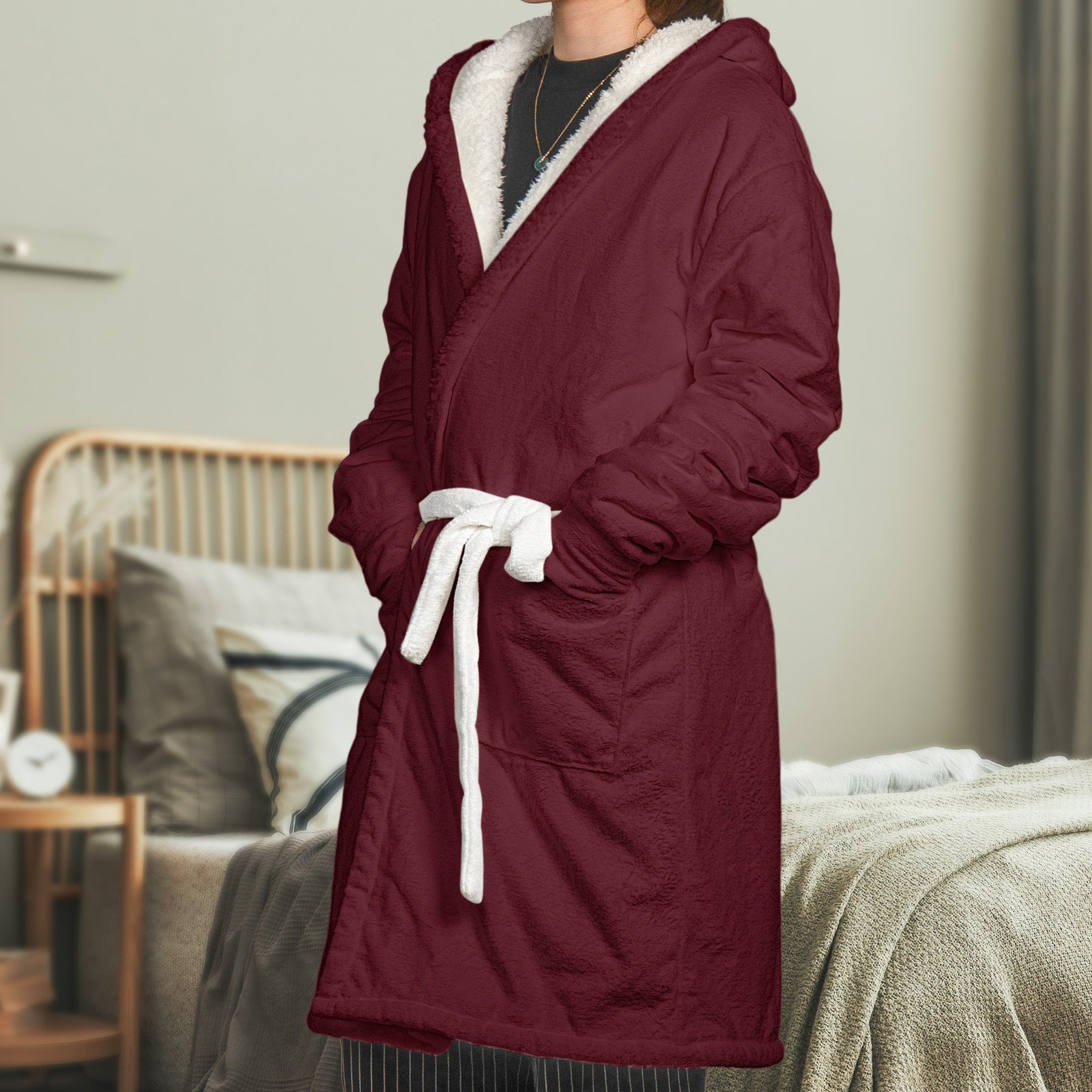 This A$$ Belongs To My Husband, Boyfriend - Funny Naughty Gift For Wife - Personalized Hooded Robe