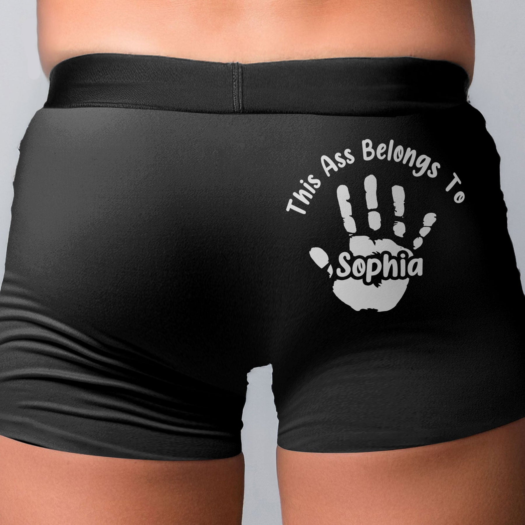 This A$$ Belongs To - Naughty Gifts For Husband, Boyfriend - Personalized Men's Boxer Briefs - Gift For Husband