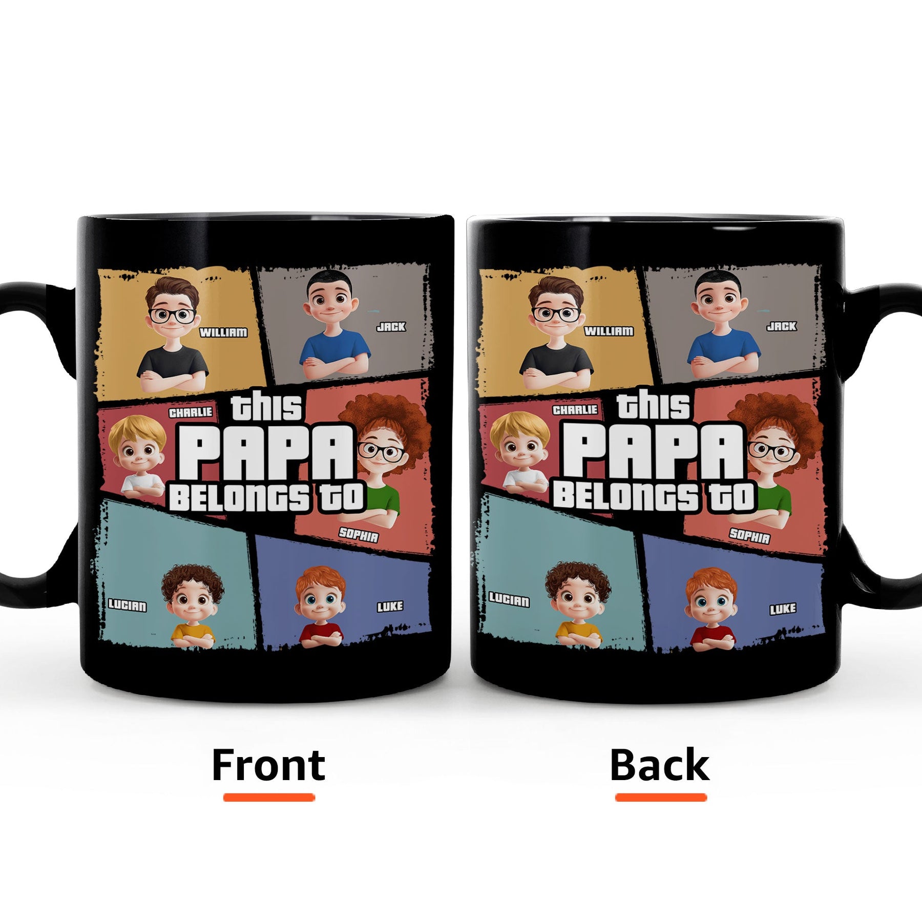 This Dad Belongs To - Personalized Mug