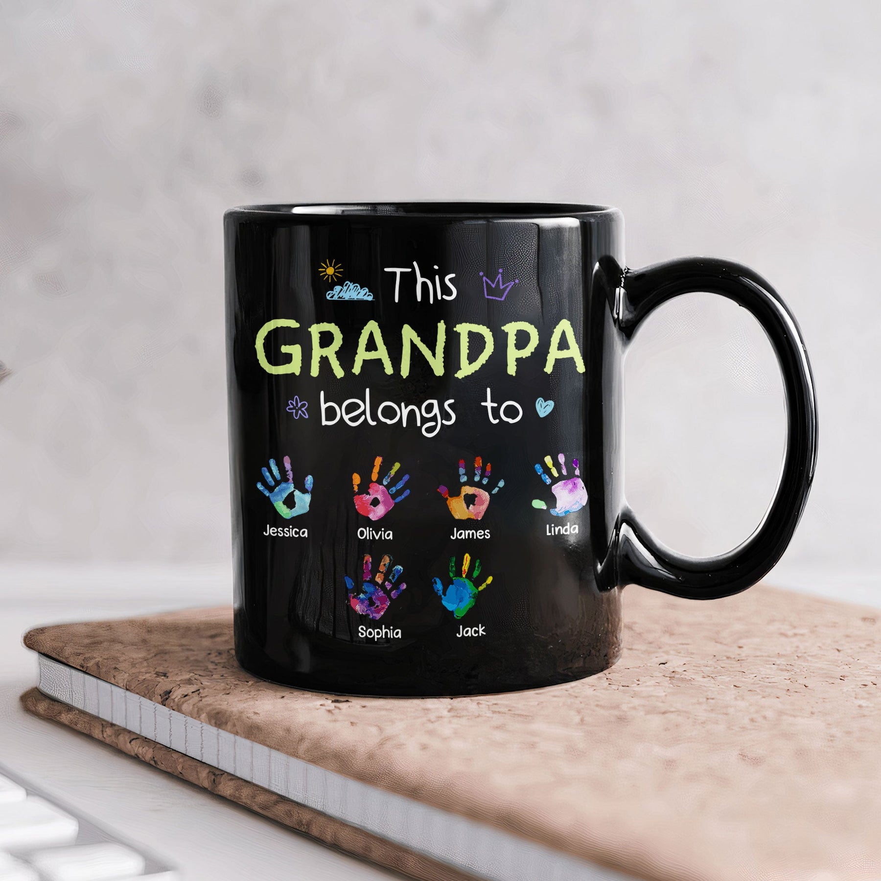 This Grandpa Belongs To - Personalized Mug