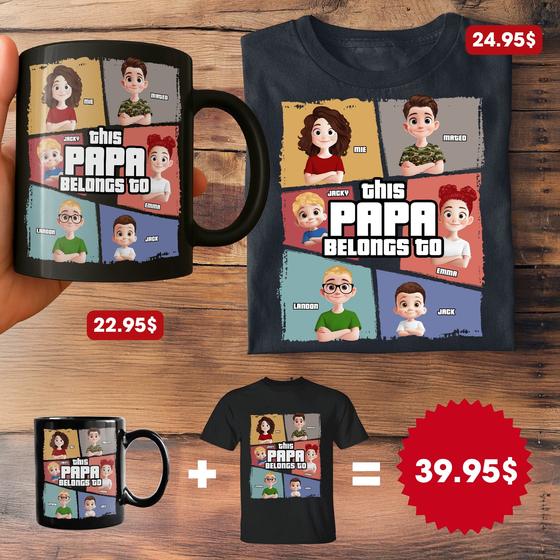 This Papa Belongs To - Custom Father's Day Gift Set