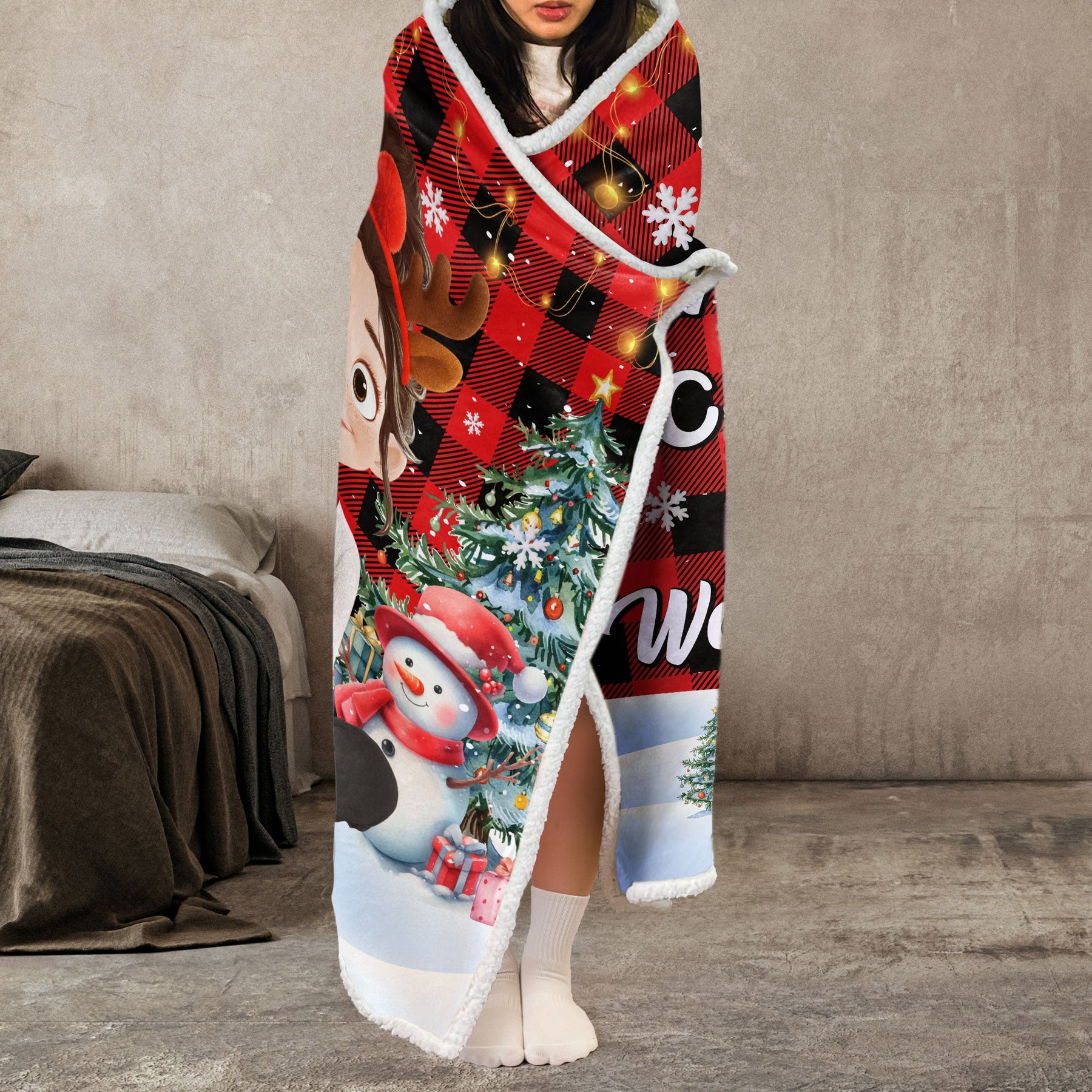 This Is My Christmas Movie Watching Blanket - Personalized Wearable Blanket Hoodie