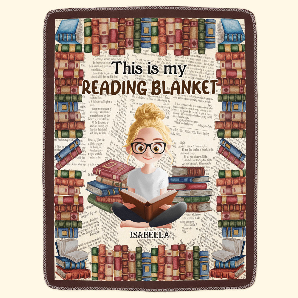This Is My Reading Blanket - Personalized Blanket
