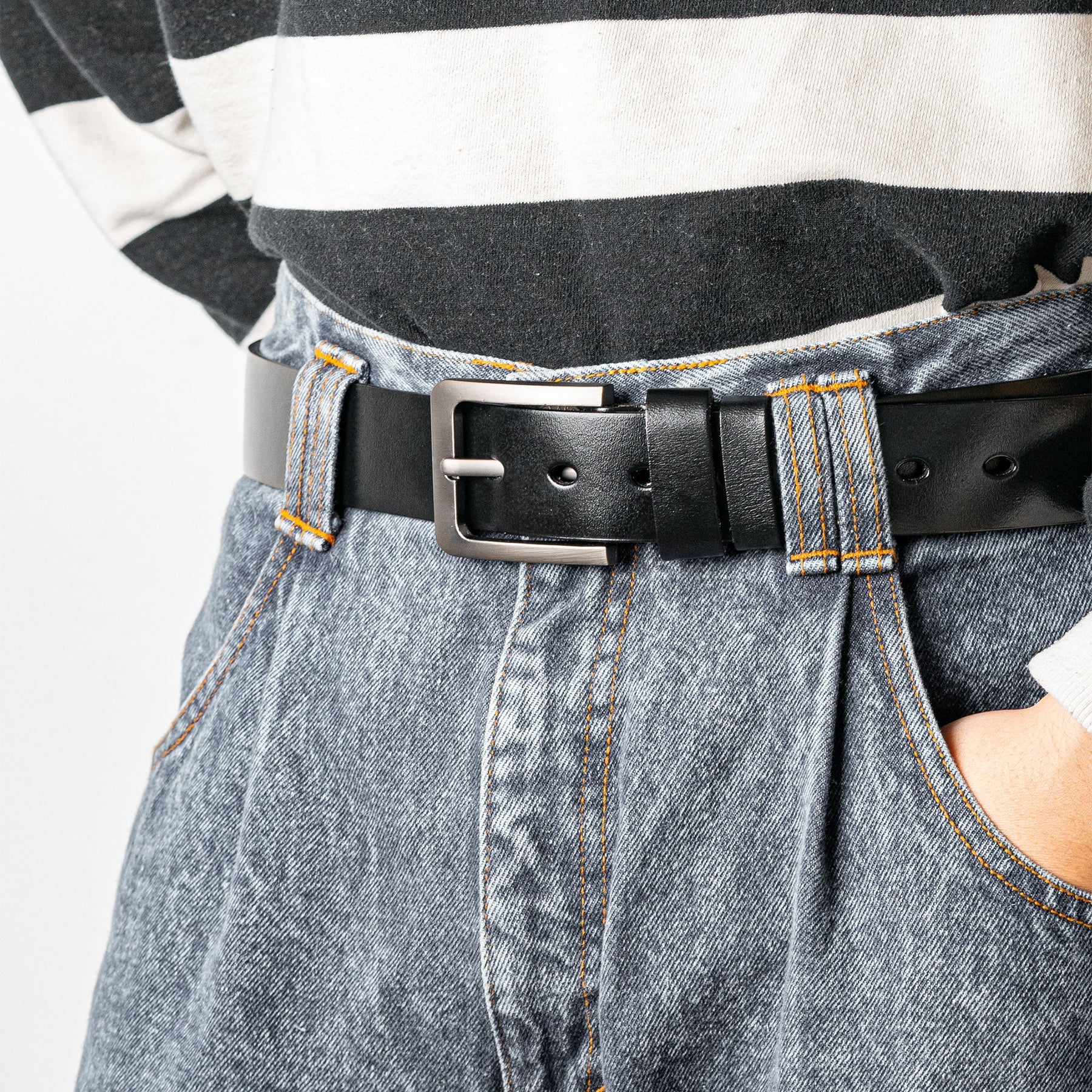 To Bonus Dad, Step Dad Thanks For Putting Up With Mom - Personalized Engraved Leather Belt
