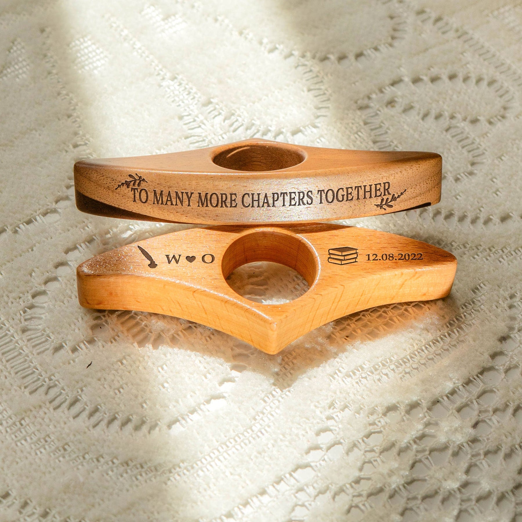 To Many More Chapters Together - Personalized Book Page Holder