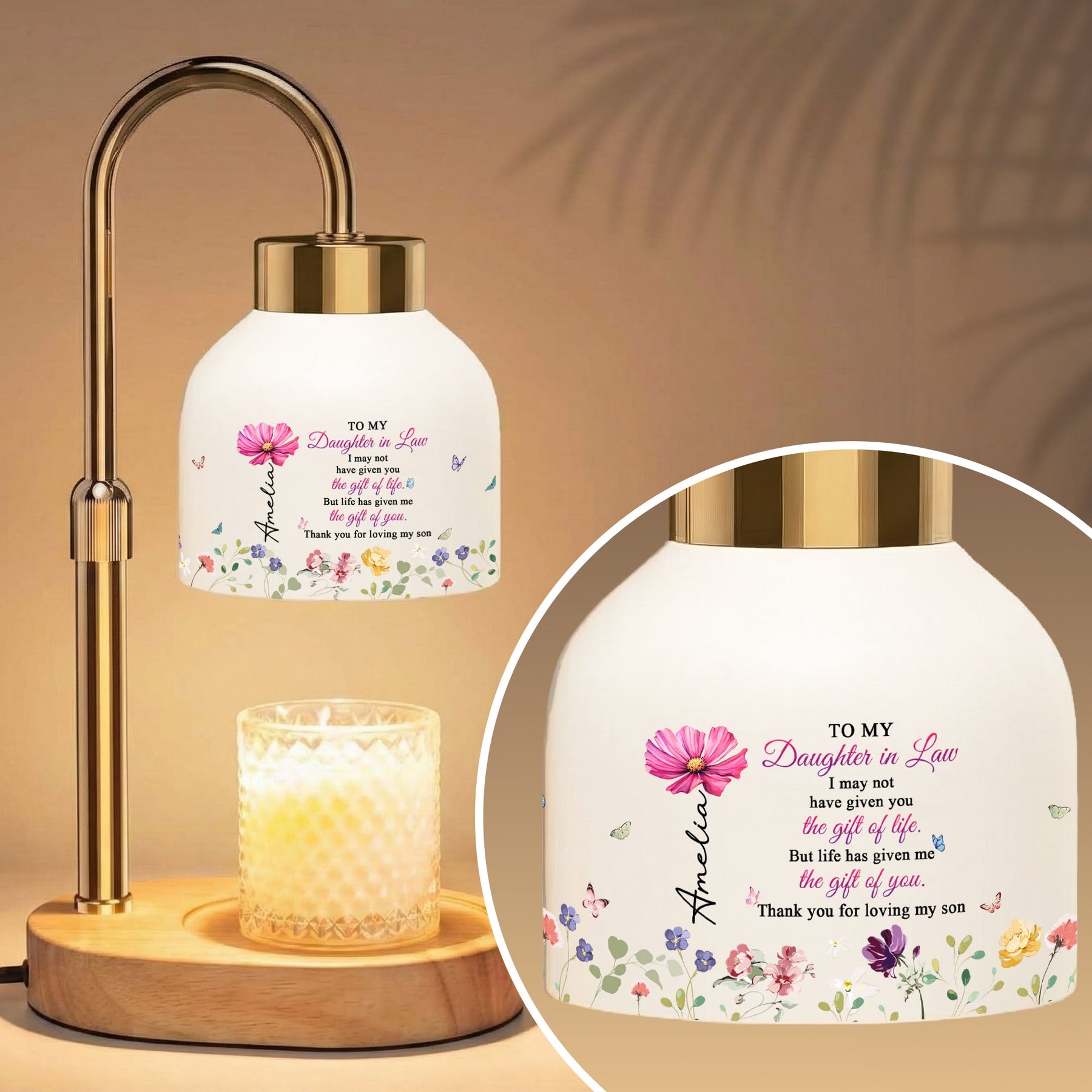 To My Daughter In Law Gift For Daughter-In-Law - Personalized Candle Warmer