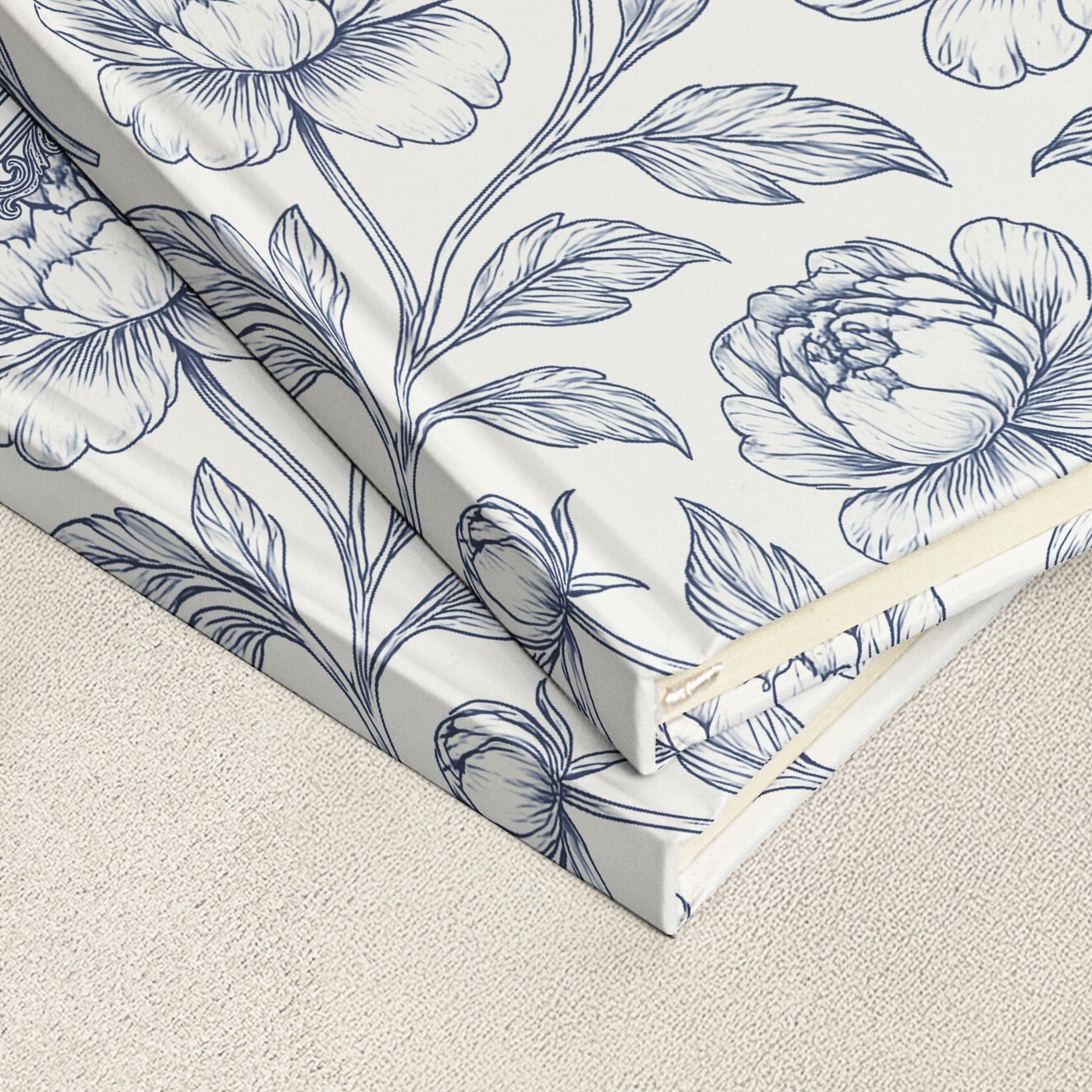 Toile De Jouy Diary Custom Birth Flower Gift For Her, Daughter, Mom, Wife, Sister - Personalized Hardcover Journal