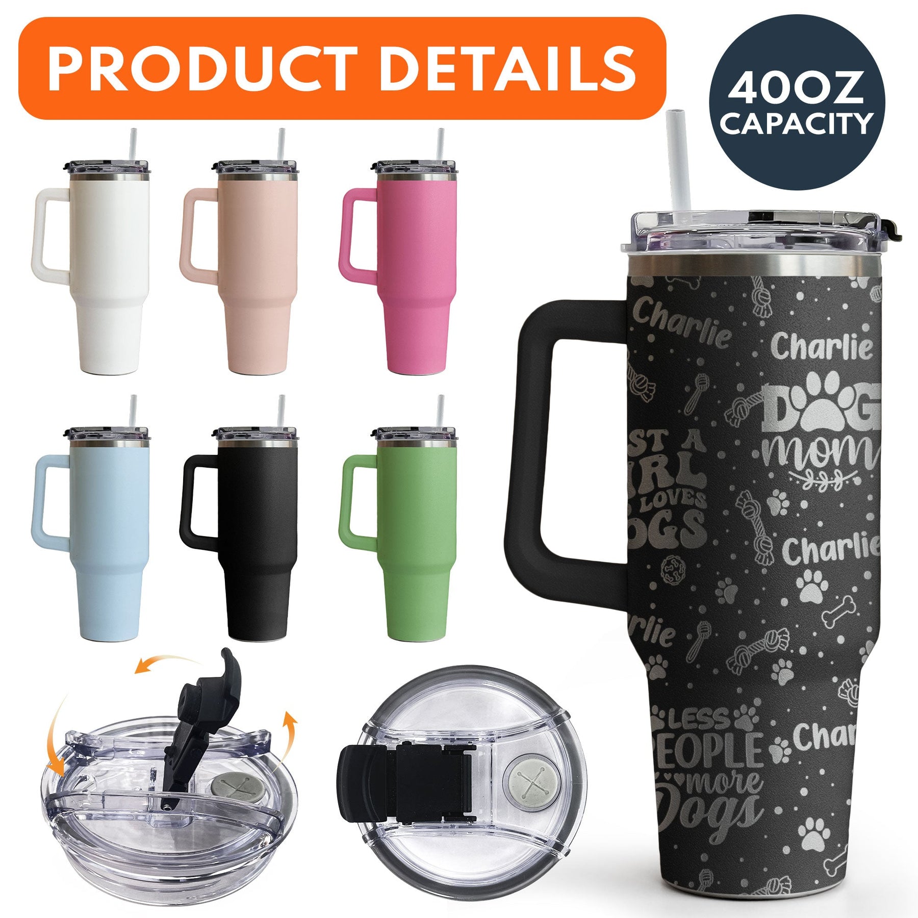 Unbreakable Bond Of A Girl & Her Dogs - Personalized 40oz Tumbler