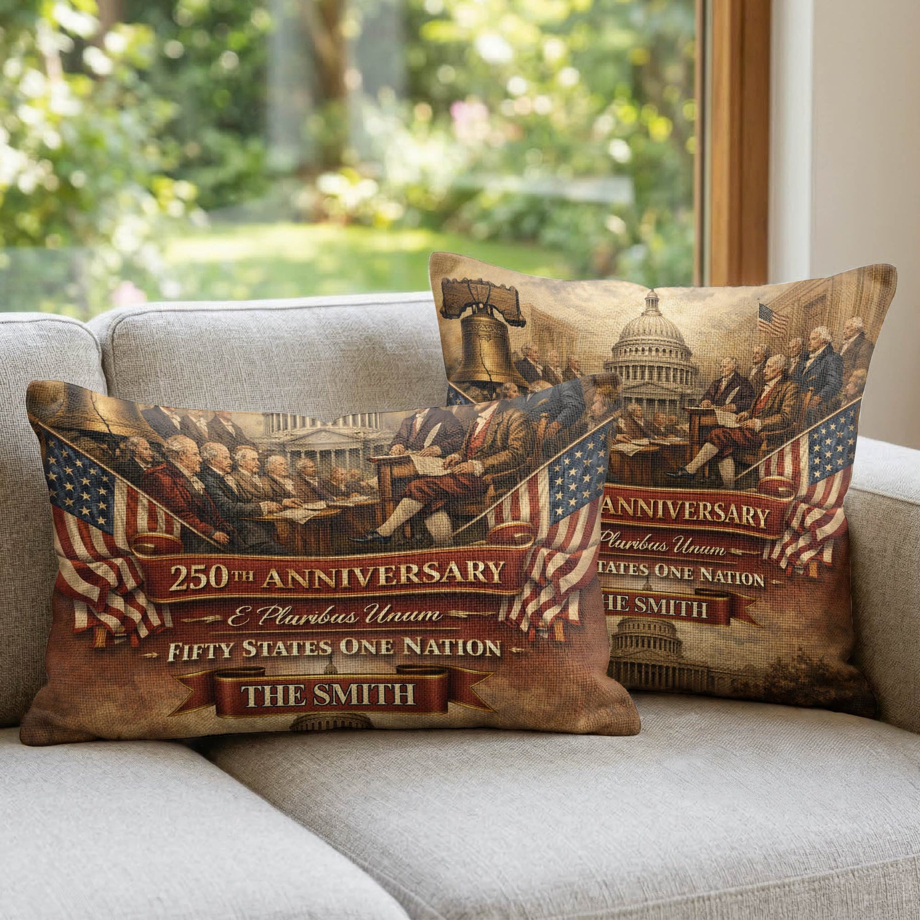 USA 250th Anniversary We The People - Personalized Pillow Cover